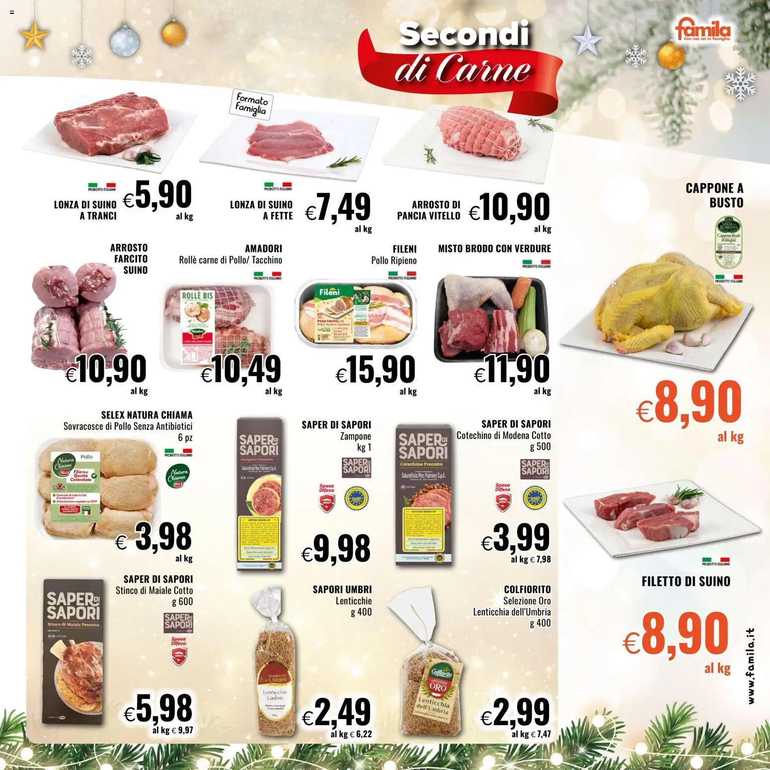 Volantino Famila del 11.12.2025 | Pagina: 7 | Prodotti: Arrosto, Verdure, Vitello, Cotechino