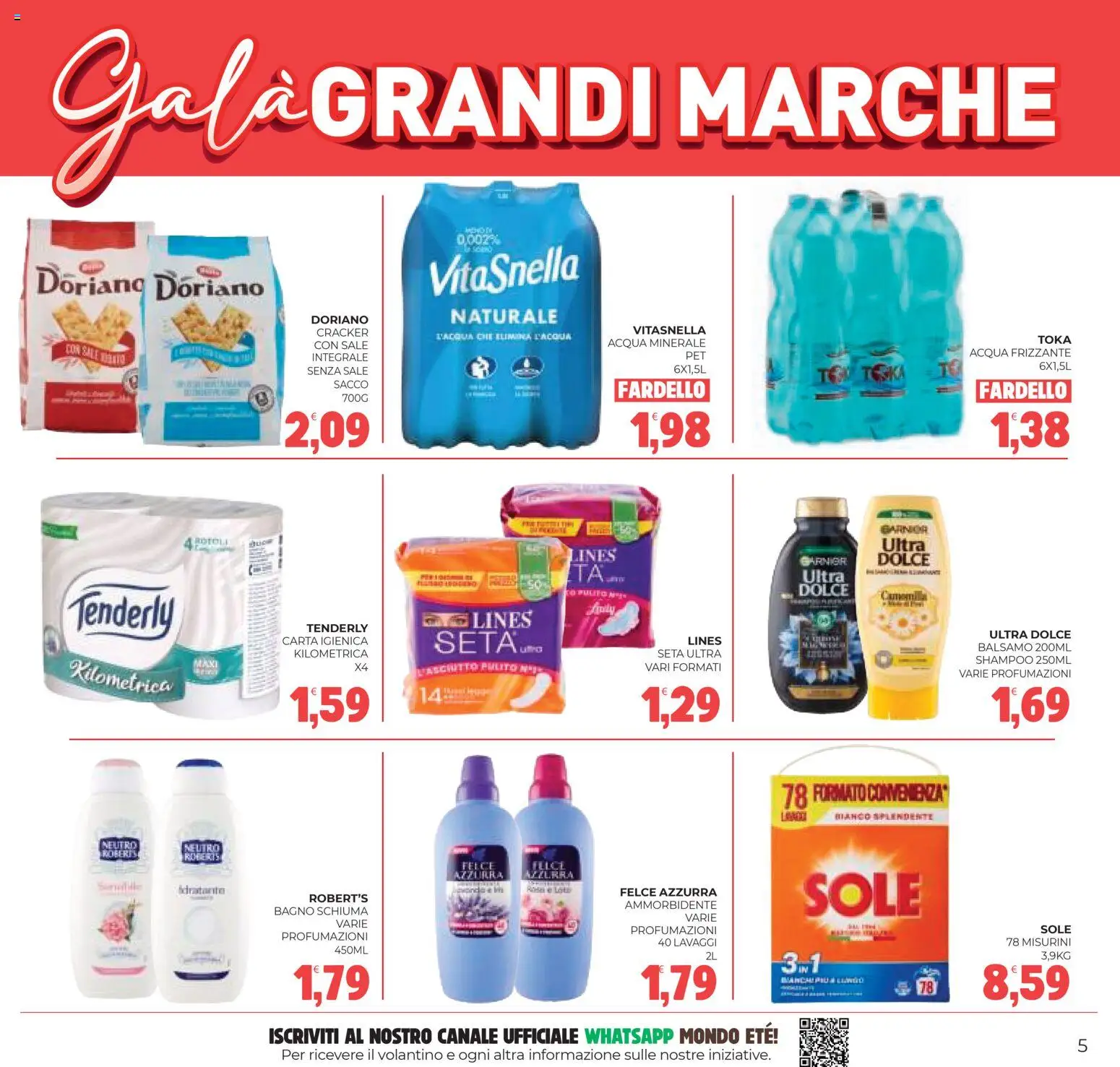 Volantino Eté del 31.10.2025 | Pagina: 5 | Prodotti: Carta igienica, Ammorbidente, Acqua, Bagno