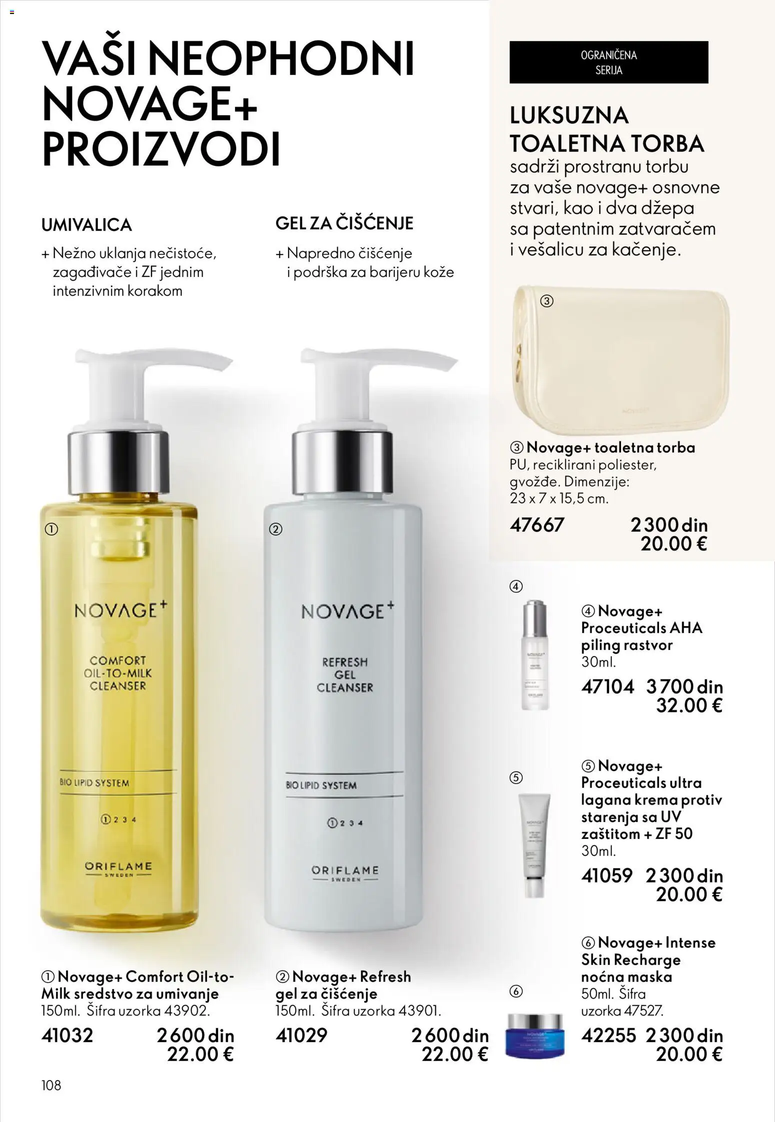 Oriflame katalog - važi od 19.11.2025 | Strana: 108 | Proizvode: Krema, Maska, Torba, Piling