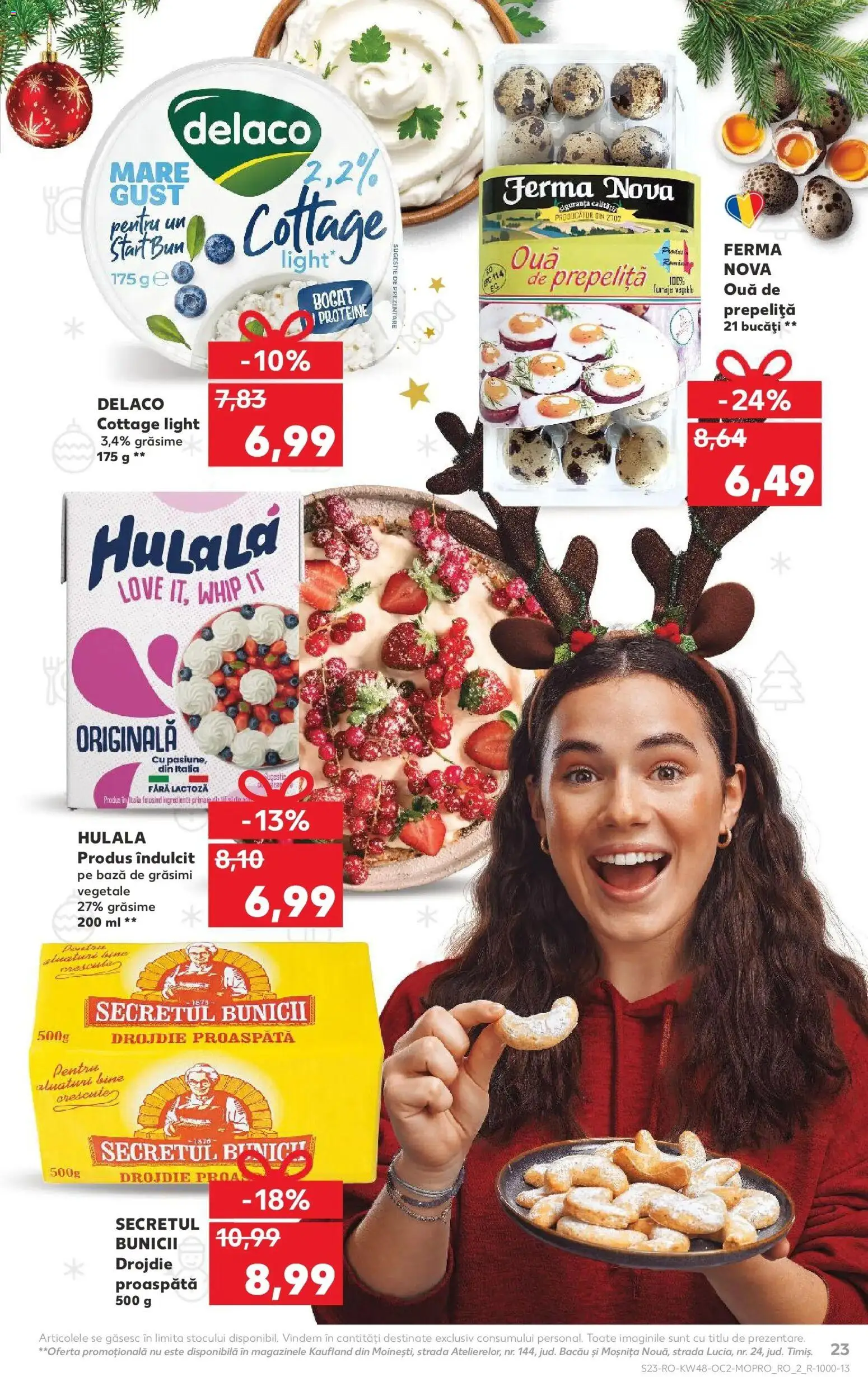 Noul catalog Kaufland – valabil de la 26.11.2025 | Pagină: 23 | Produse: Light Kedi Konservesi, Masaüstü kılıfı, Ouă
