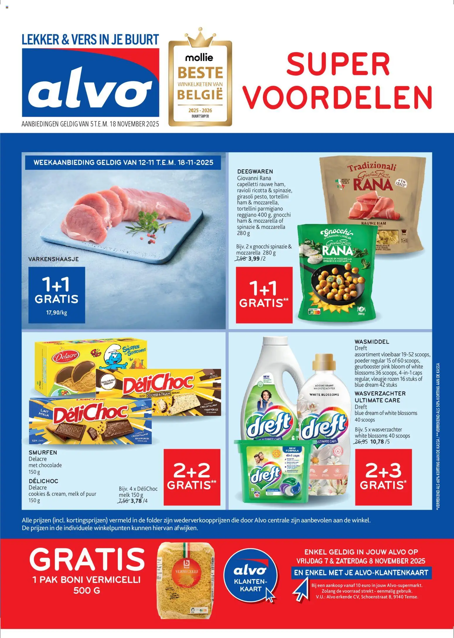 {H1} | Pagina: 1 | Producten: Ham, Mozzarella, Spinazie, Chocolade