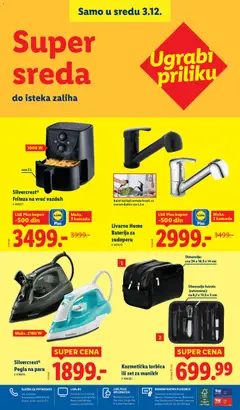 SilvercrestⓇ Friteza na vruć vazduh, Friteza na vruć vazduh, 1000 W, cca 2 L - pregled Lidl kataloga - važi od 27.11.2025 | Strana: 84 | Proizvode: Pegla, Friteza, Baterija, Pegla na paru