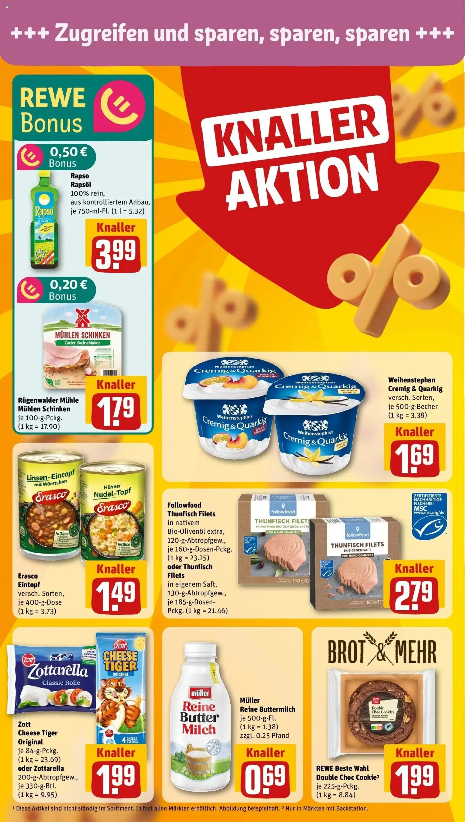 Rewe Prospekt Merchweiler	 – gültig ab 15.03.2026 | Seite: 6 | Produkte: Quark, Olivenol, Pfirsich, Rapso rapsol