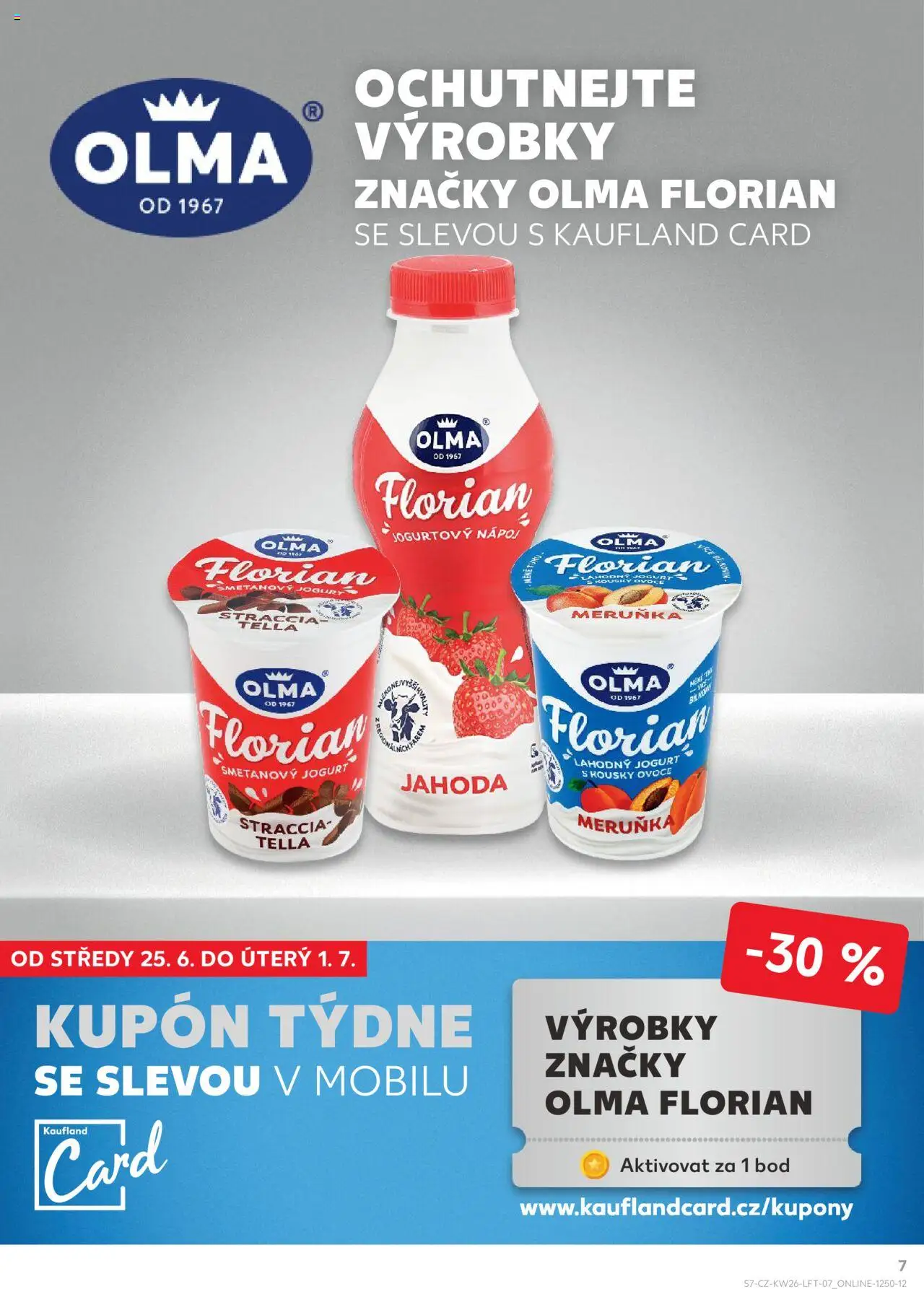 Kaufland leták od 25.06.2025 | Strana: 7 | Produkty: Ovoce, Smetanový jogurt, Jogurt, Jogurtový nápoj