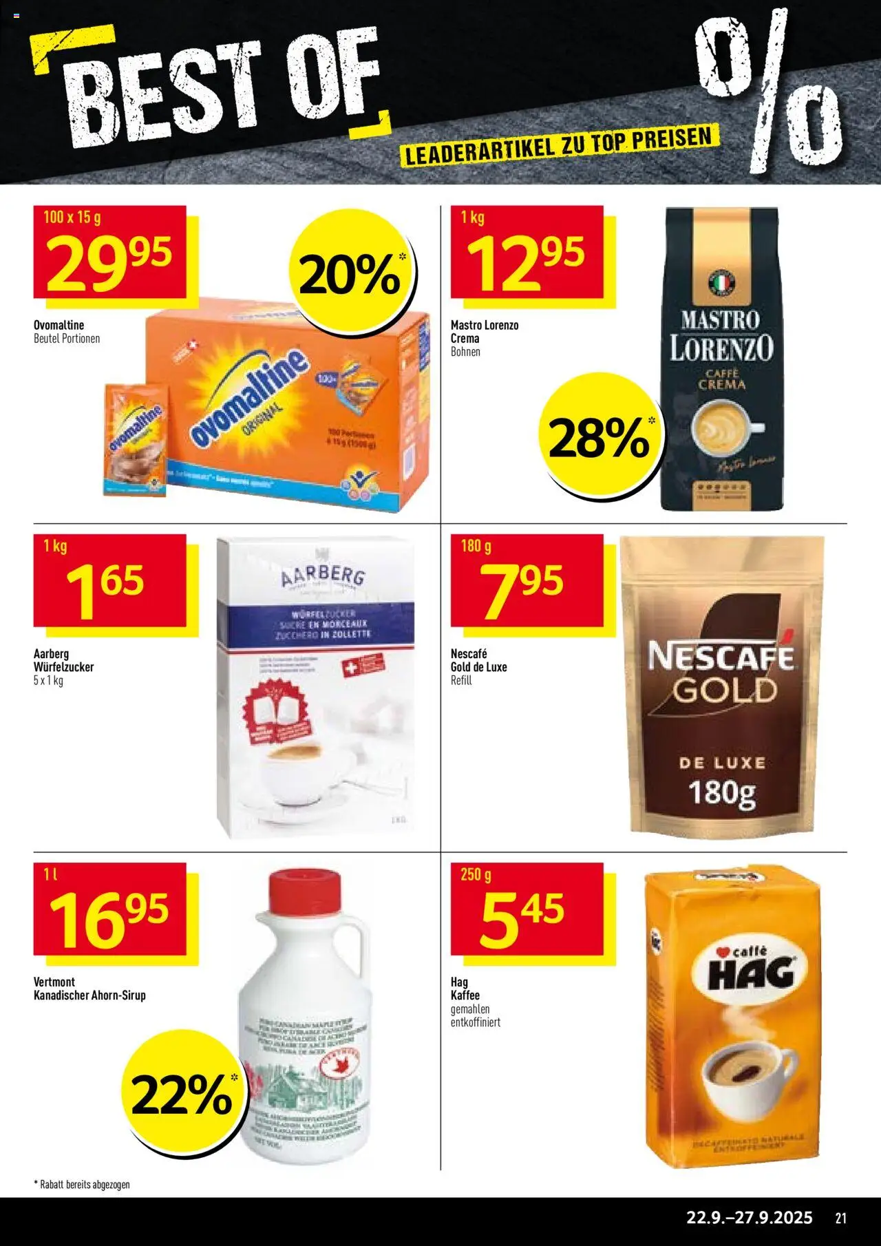 Prodega Aktionen – gültig ab 22.09.2025 | Seite: 21 | Produkte: Kaffee, Top