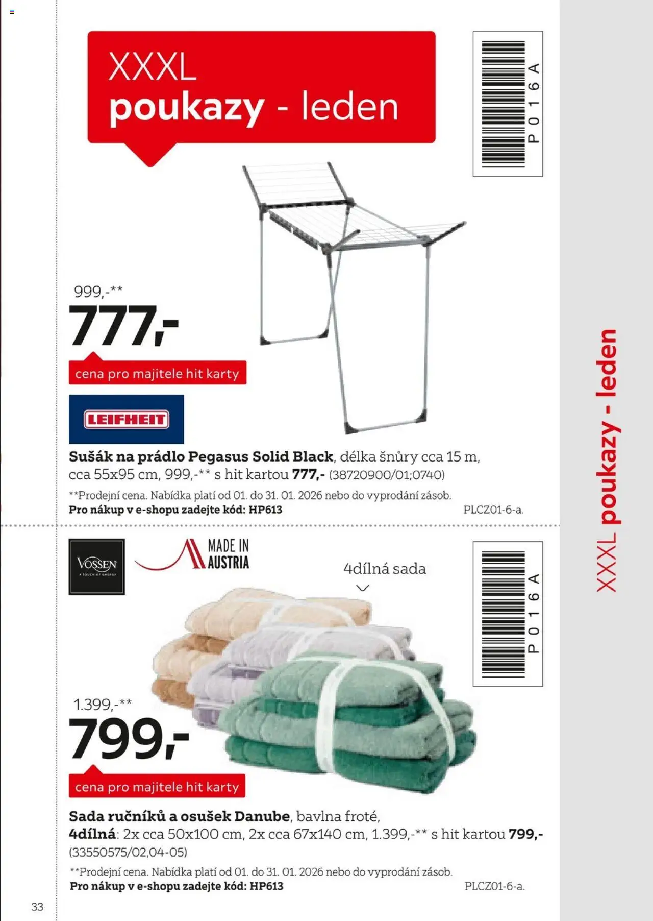 XXXLutz leták - Být věrným zákazníkem se vyplatí od 01.08.2025 | Strana: 33 | Produkty: Leifheit, Sušák na prádlo, Karty