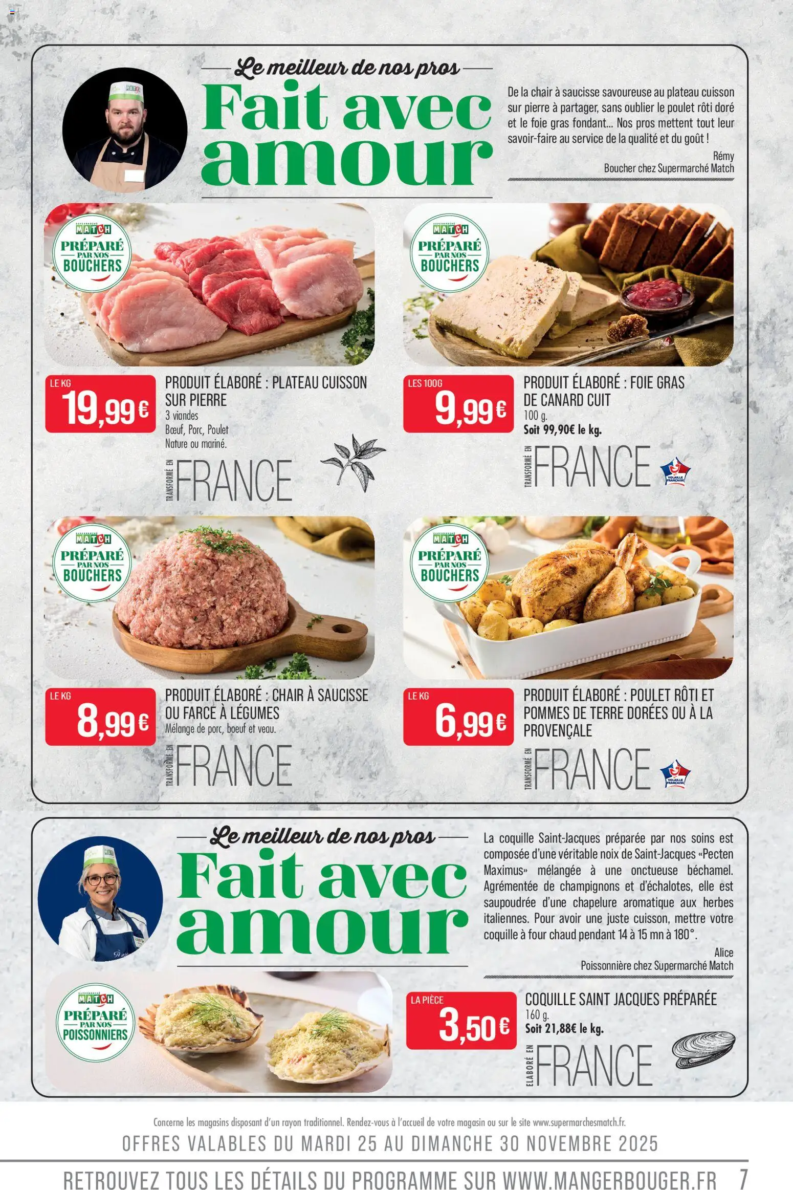 {H1} | Page: 7 | Produits: Four, Saucisse, Noix, Pommes de terre