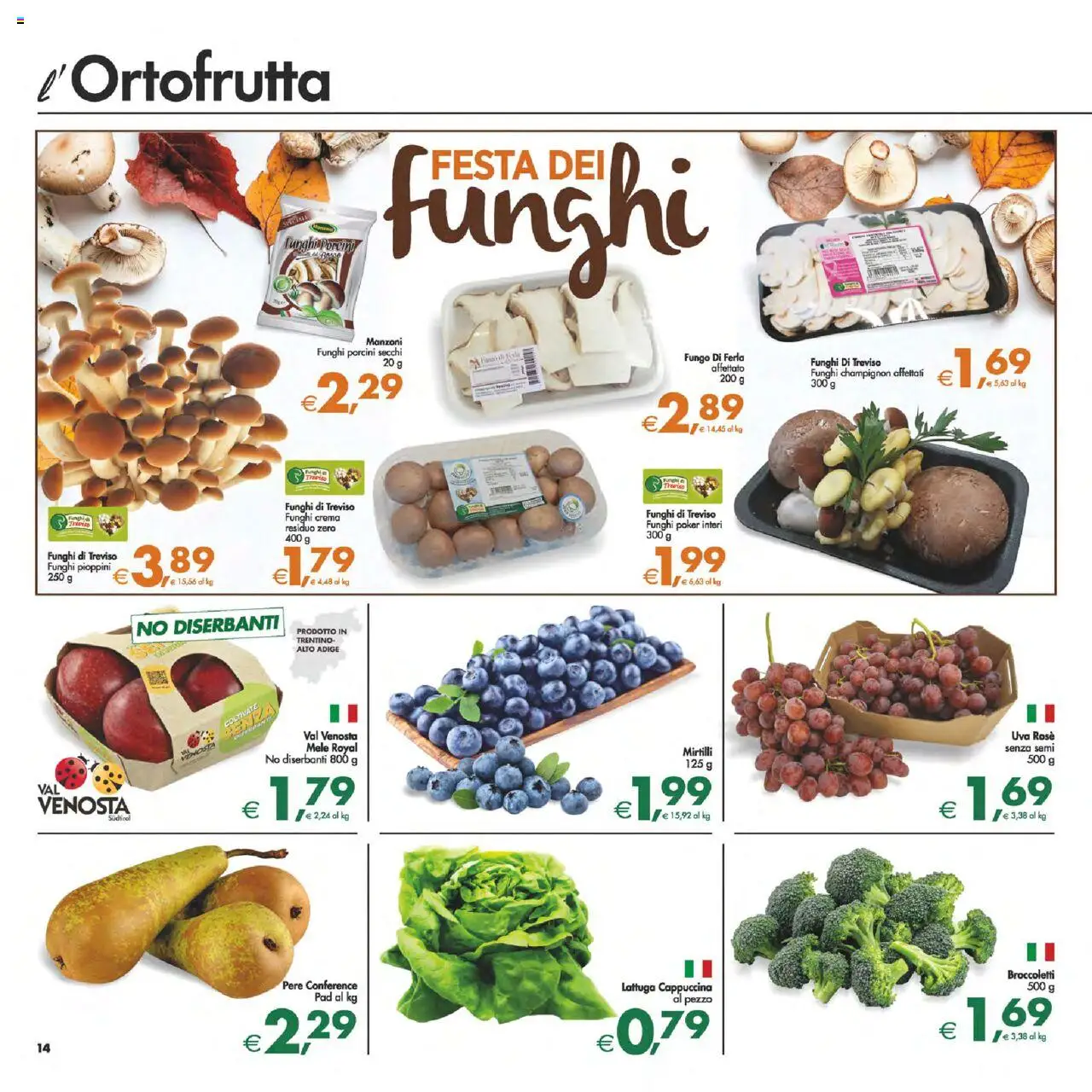 Volantino Decò del 14.10.2025 | Pagina: 17 | Prodotti: Crema, Funghi, Uva, Mirtilli