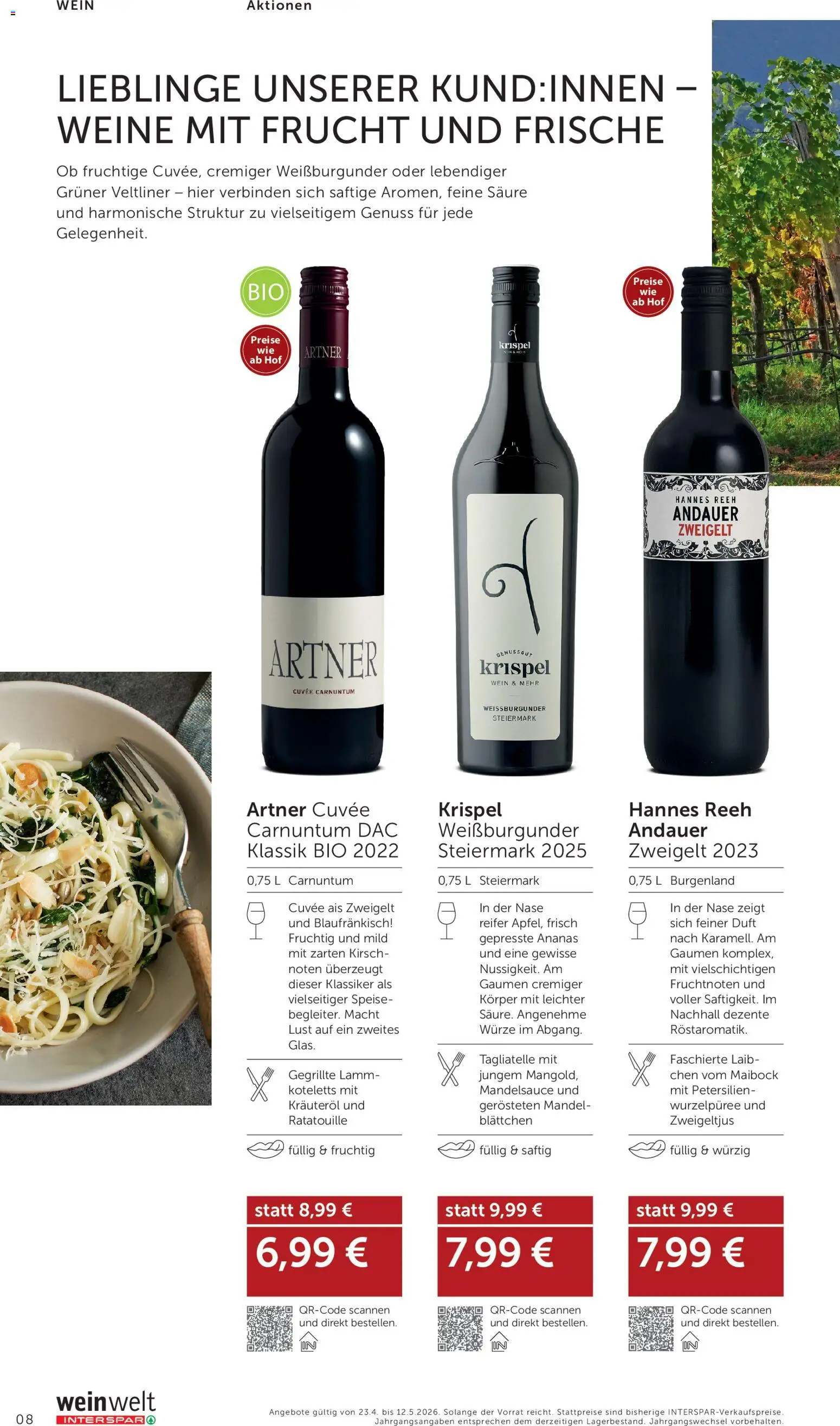 Interspar Wein Welt gültig ab 23.04.2026 | Seite: 8 | Produkte: Duft, Wein, Ananas