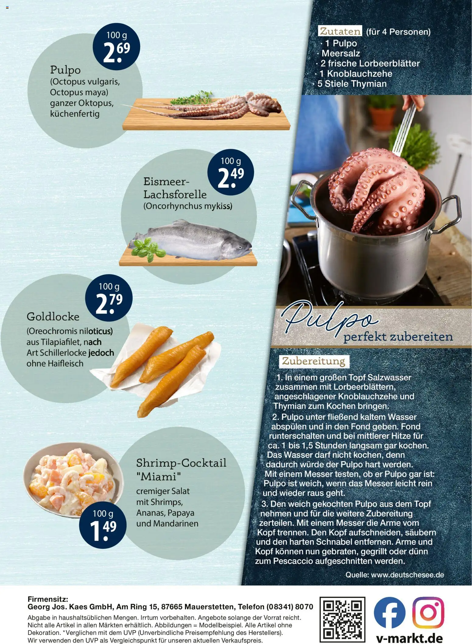 V-Markt Fischangebote München – gültig ab 30.04.2026 | Seite: 2 | Produkte: Mandarinen, Wasser, Salat, Telefon