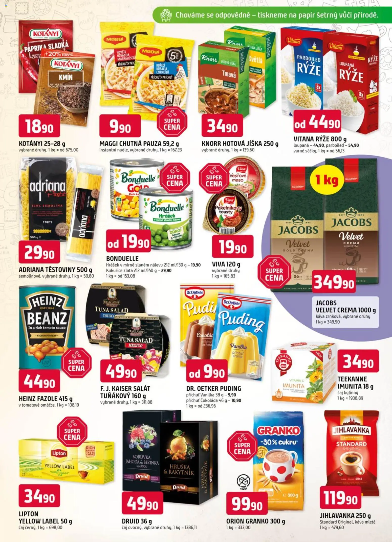 Trefa leták od 25.02.2026 | Strana: 7 | Produkty: Teekanne, Salát, Jihlavanka, Hrášek