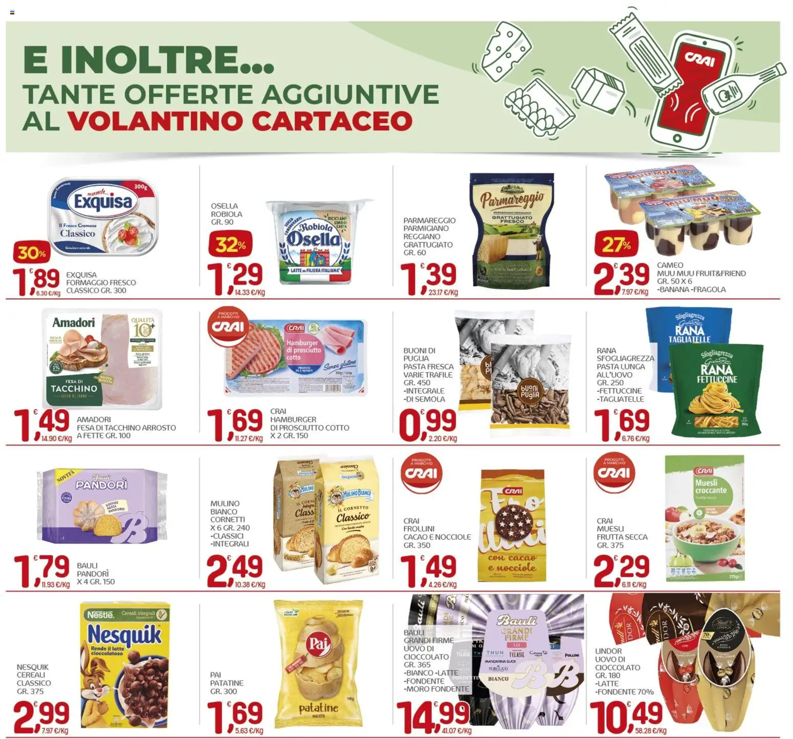 Volantino CRAI del 19.03.2026 | Pagina: 11 | Prodotti: Tagliatelle, Frutta, Latte, Formaggio