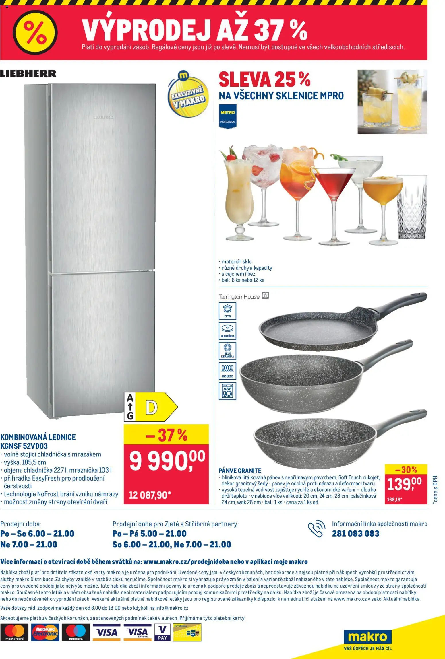 Makro leták - Spotřební zboží od 17.12.2025 | Strana: 8 | Produkty: Pánve, Chladnička, Sklenice, Dekorace