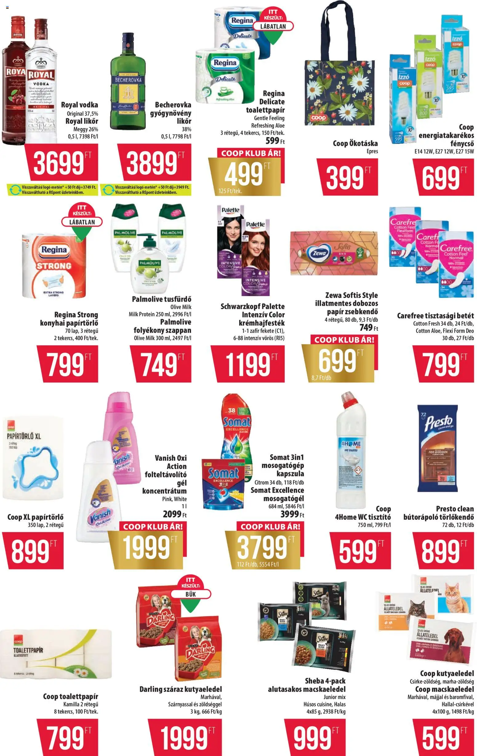 COOP akciós ujság - amely érvényes a következő dátumtól: 12.03.2026 | Oldal: 11 | Termékek: Somat, Törlőkendő, Folyékony szappan, Likőr