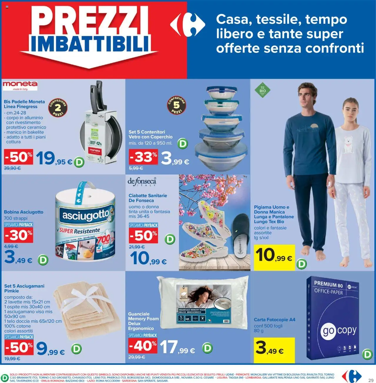 Volantino Carrefour del 15.09.2025 | Pagina: 29 | Prodotti: Cucine, Pigiama, Alluminio, Asciugamano