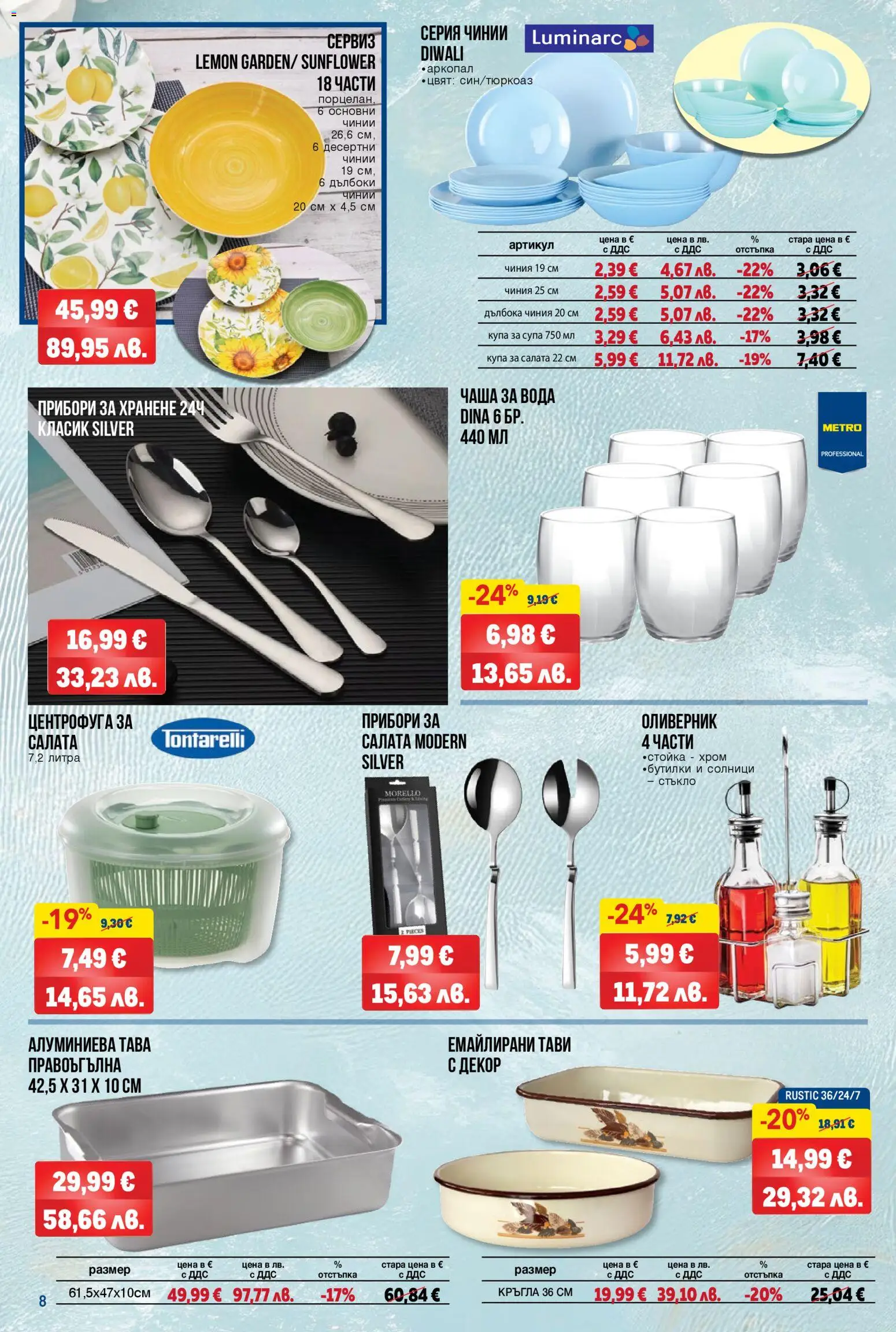 {H1} | Страница: 8 | Продукти: Чиния, Вода, Тава, Купа