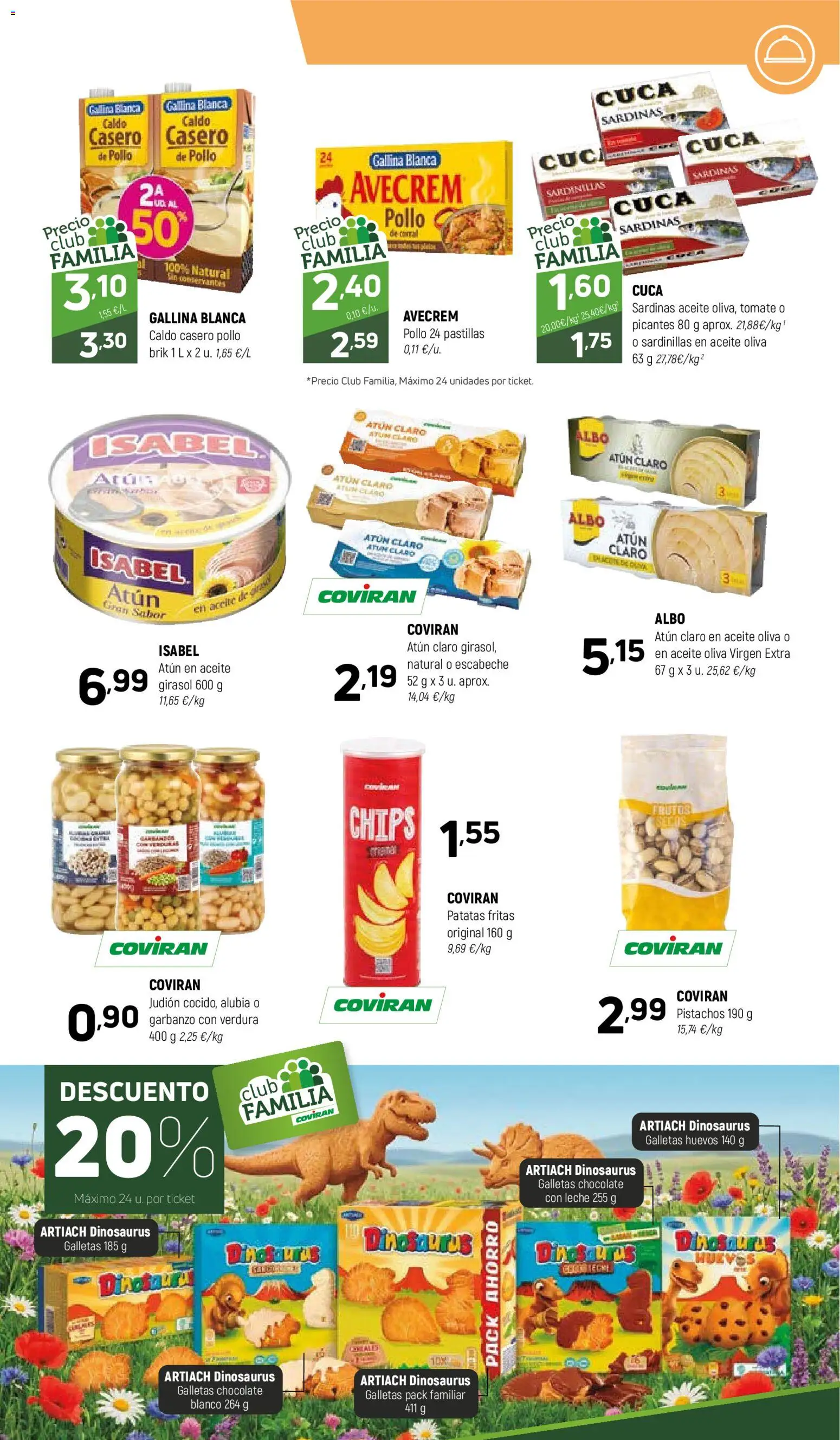 Coviran ofertas │ válido desde el 24.03.2026 | Página: 13 | Productos: Leche, Huevos, Galletas, Atún claro