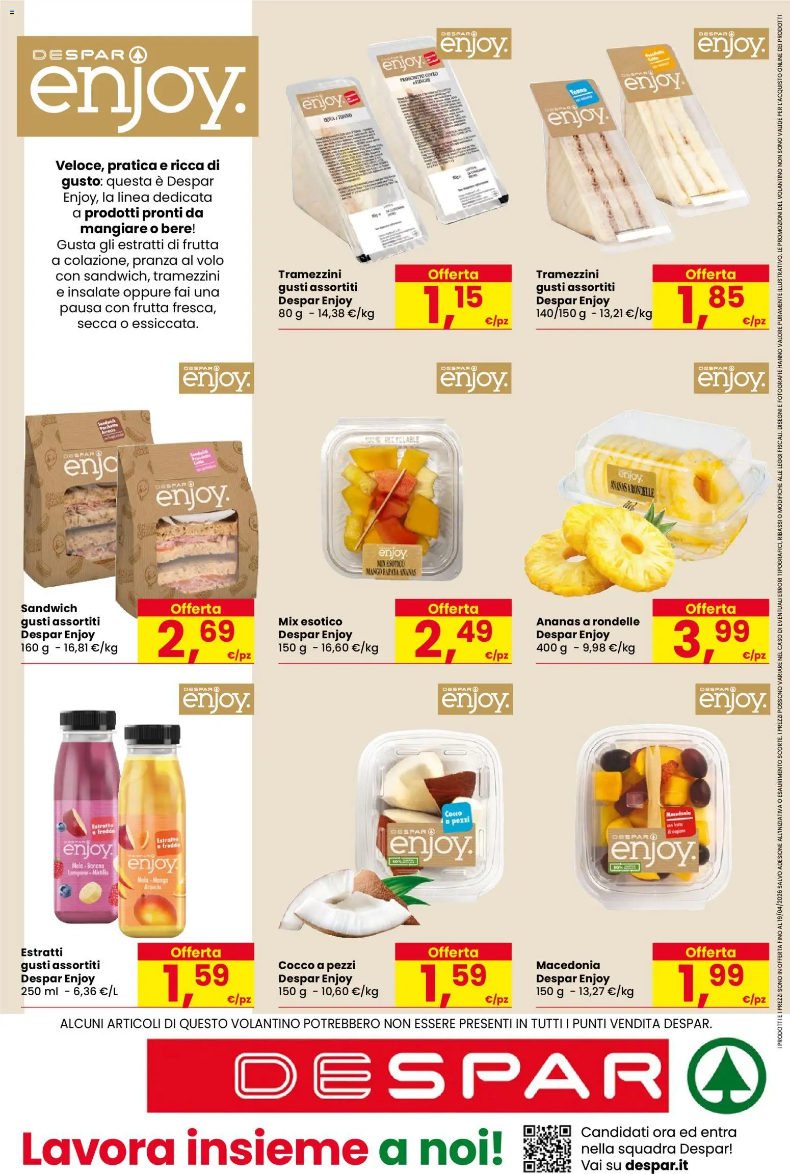 Volantino Despar del 09.04.2026 | Pagina: 16 | Prodotti: Frutta, Mango, Cocco, Macedonia
