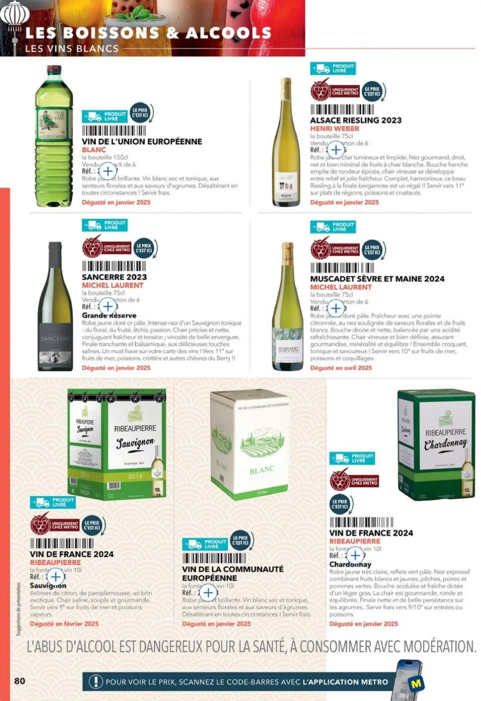 {H1} | Page: 80 | Produits: Fruits de mer, Mètre, Tonique, Vin