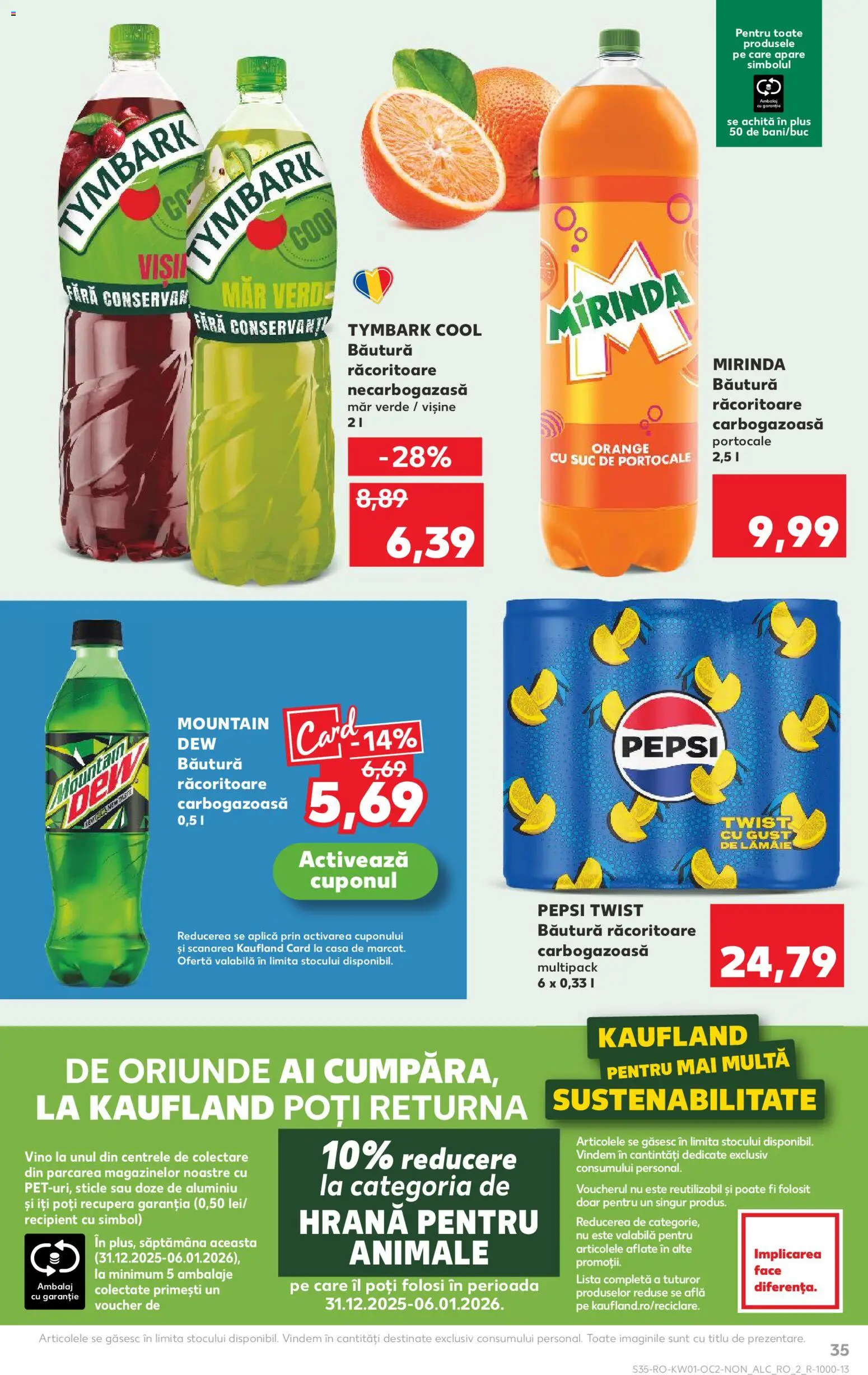 Noul catalog Kaufland – valabil de la 31.12.2025 | Pagină: 35 | Produse: Suc, Portocale, Lămâie