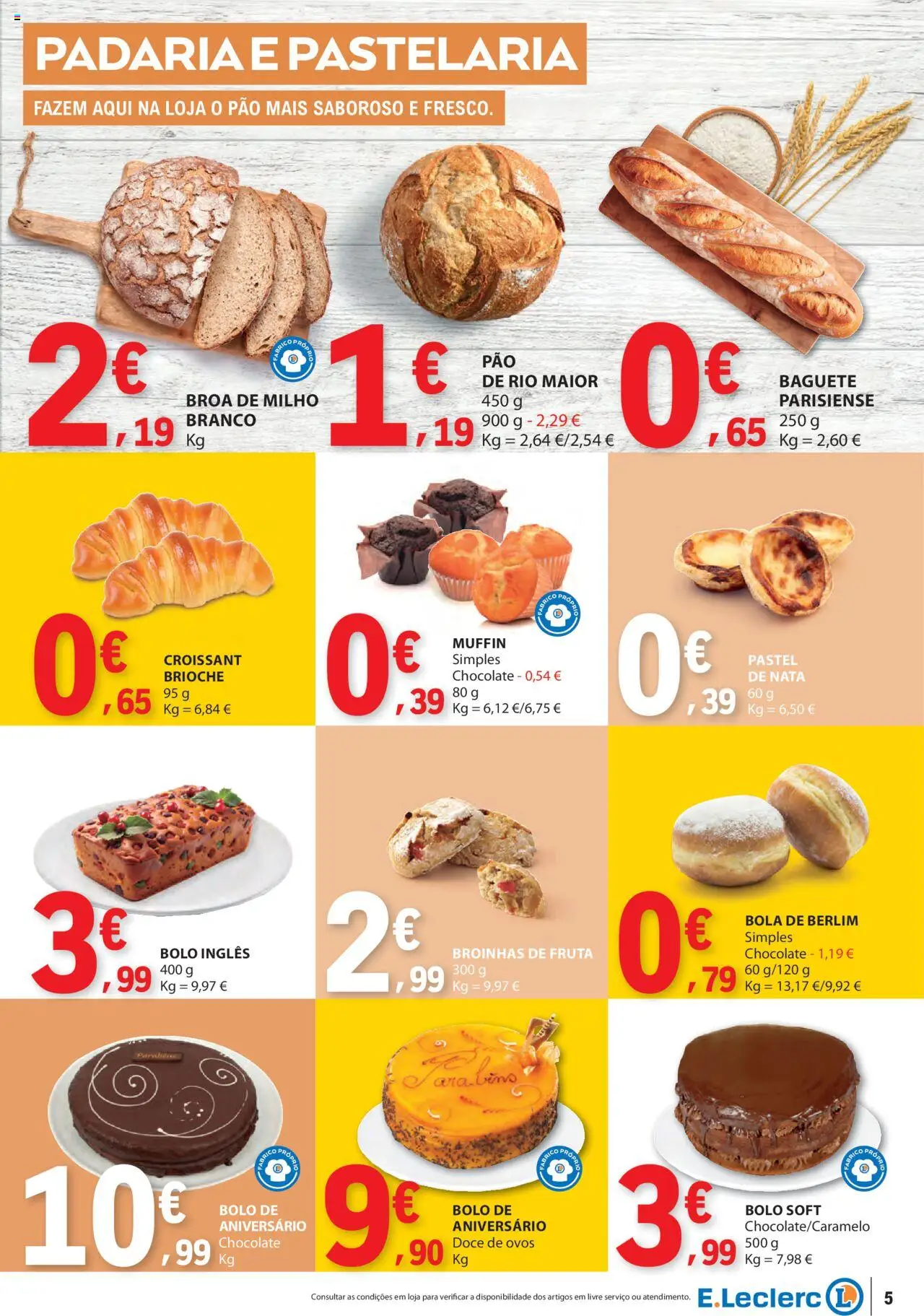 E.Leclerc - Folheto Semanal │ válido de 26.06.2025 | Página: 5 | Produtos: Bolo, Ovos, Nata, Milho
