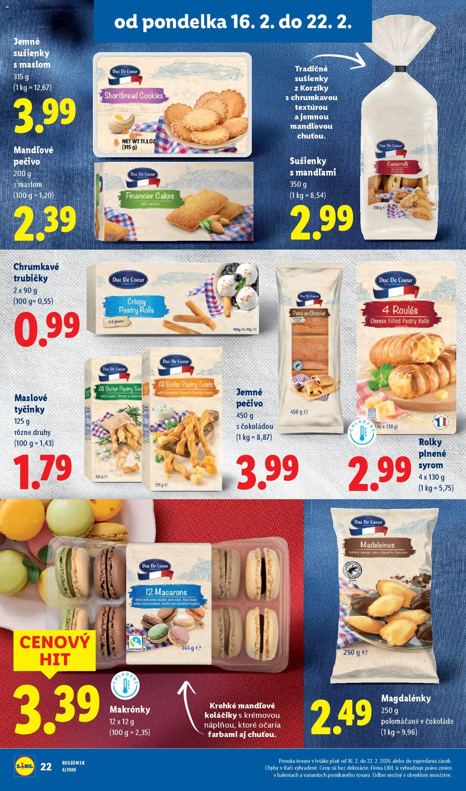 Nové Lidl akcie – leták je platný od 19.02.2026 | Strana: 54 | Produkty: Makronky