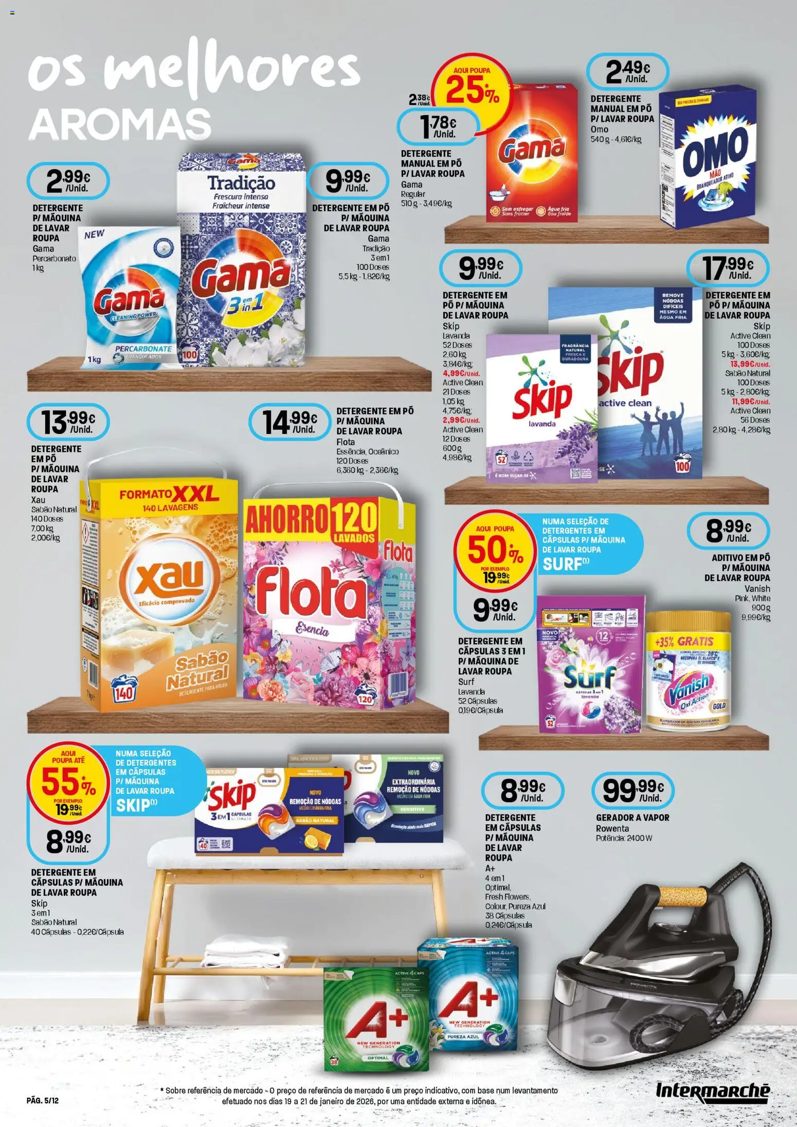 Intermarché Limpeza Super │ válido de 05.03.2026 | Página: 5 | Produtos: Máquina de lavar, Fragrância, Pó, Sabão