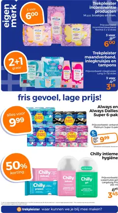 Trekpleister folder - Voorbeeld van een folder van Trekpleister, geldig van 17.03.2026 | Pagina: 41 | Producten: Kan, Tampons, Gel