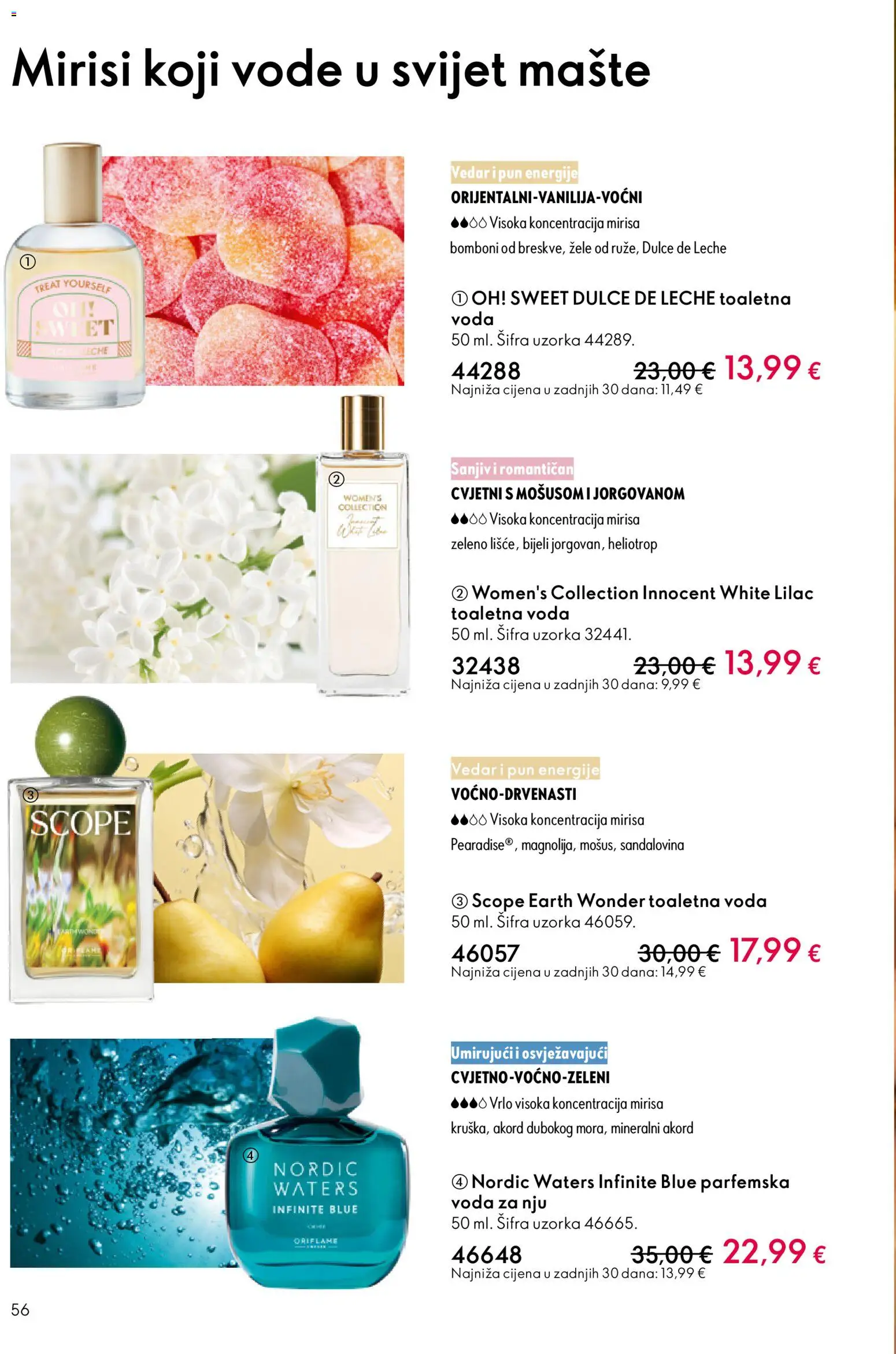 Oriflame katalog | vrijedi od 19.11.2025 | Stranica: 56 | Proizvodi: Bomboni, Voda