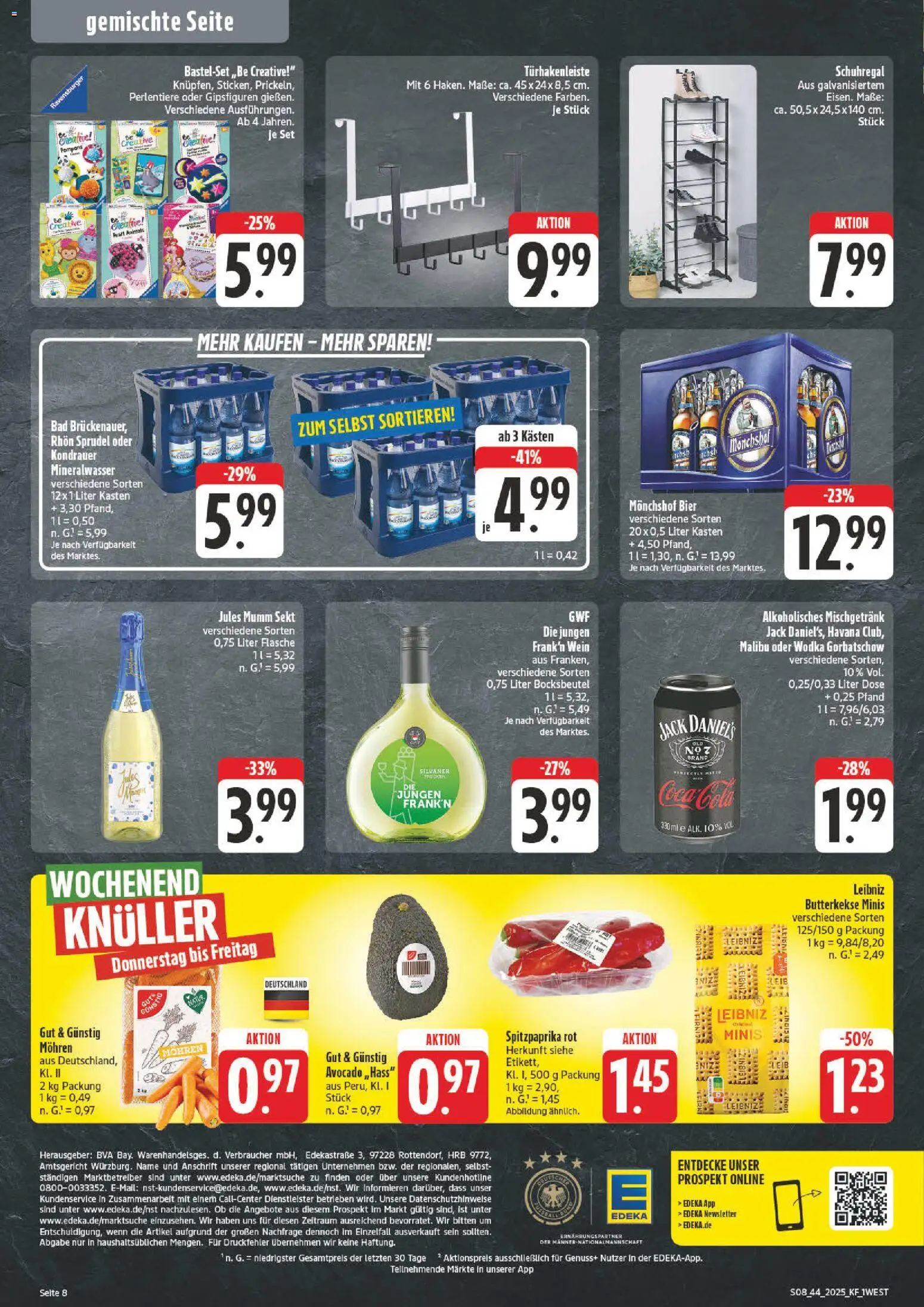 nah & gut Prospekt 	 – gültig ab 27.10.2025 | Seite: 8 | Produkte: Coca cola, Bier, Mineralwasser, Wodka