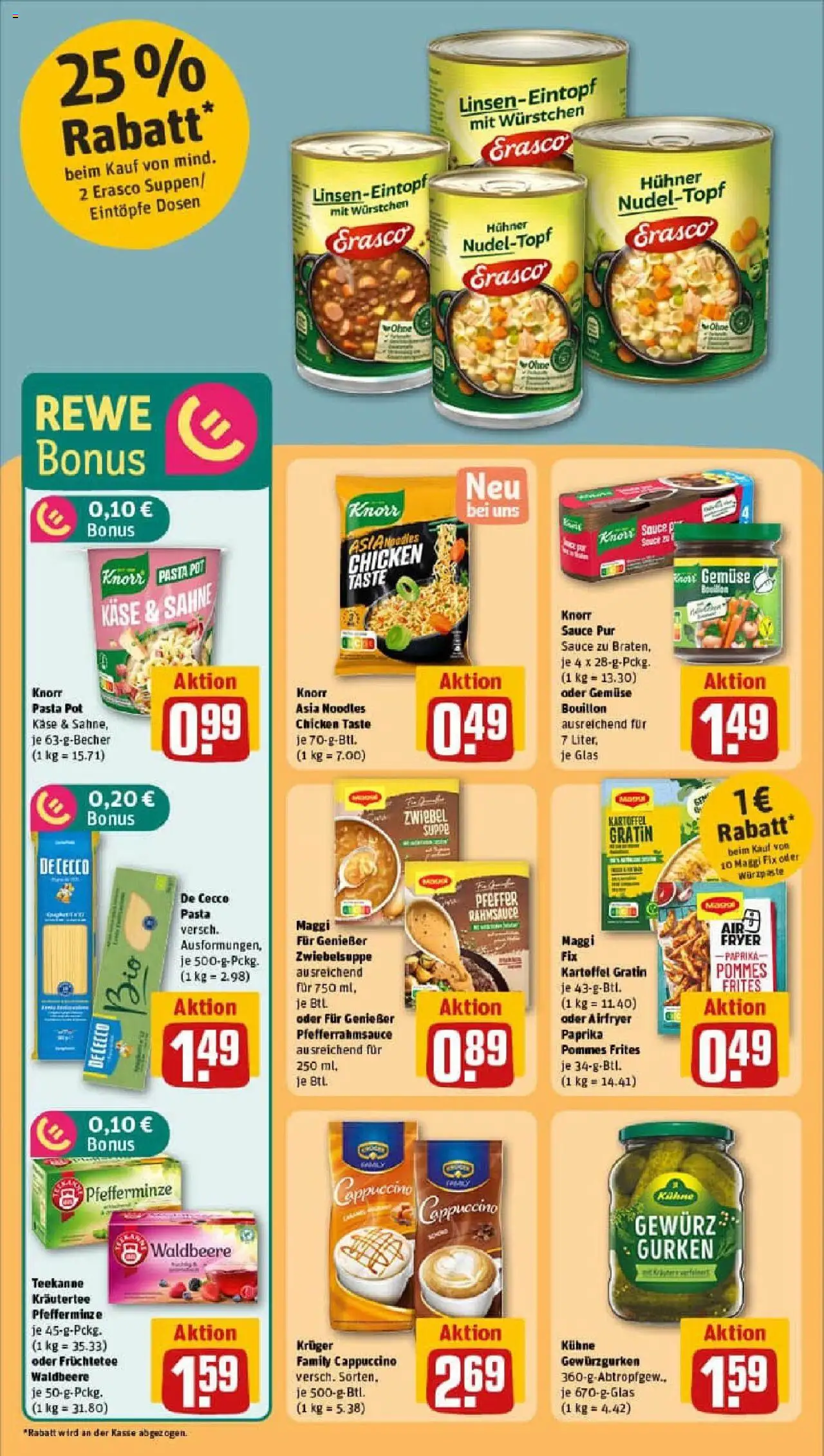 Rewe prospekt Münster / Geist	 – gültig ab 06.10.2025 | Seite: 18 | Produkte: Käse, Pommes, Pommes frites, Paprika