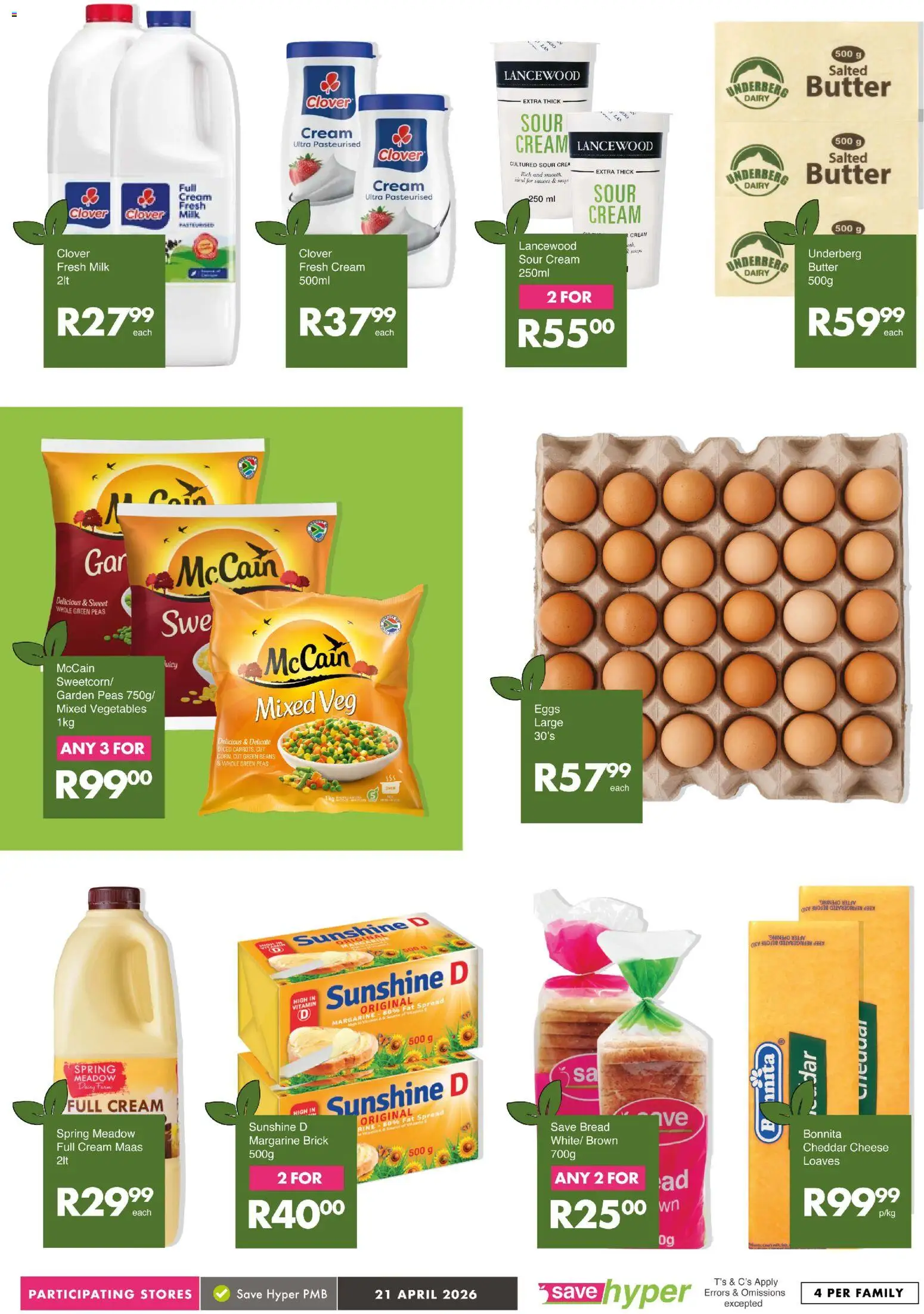 New Save catalogue – valid from 21.04.2026 | Page: 10 | Products: Beans, Sauces, Vegetables, Fat spread
