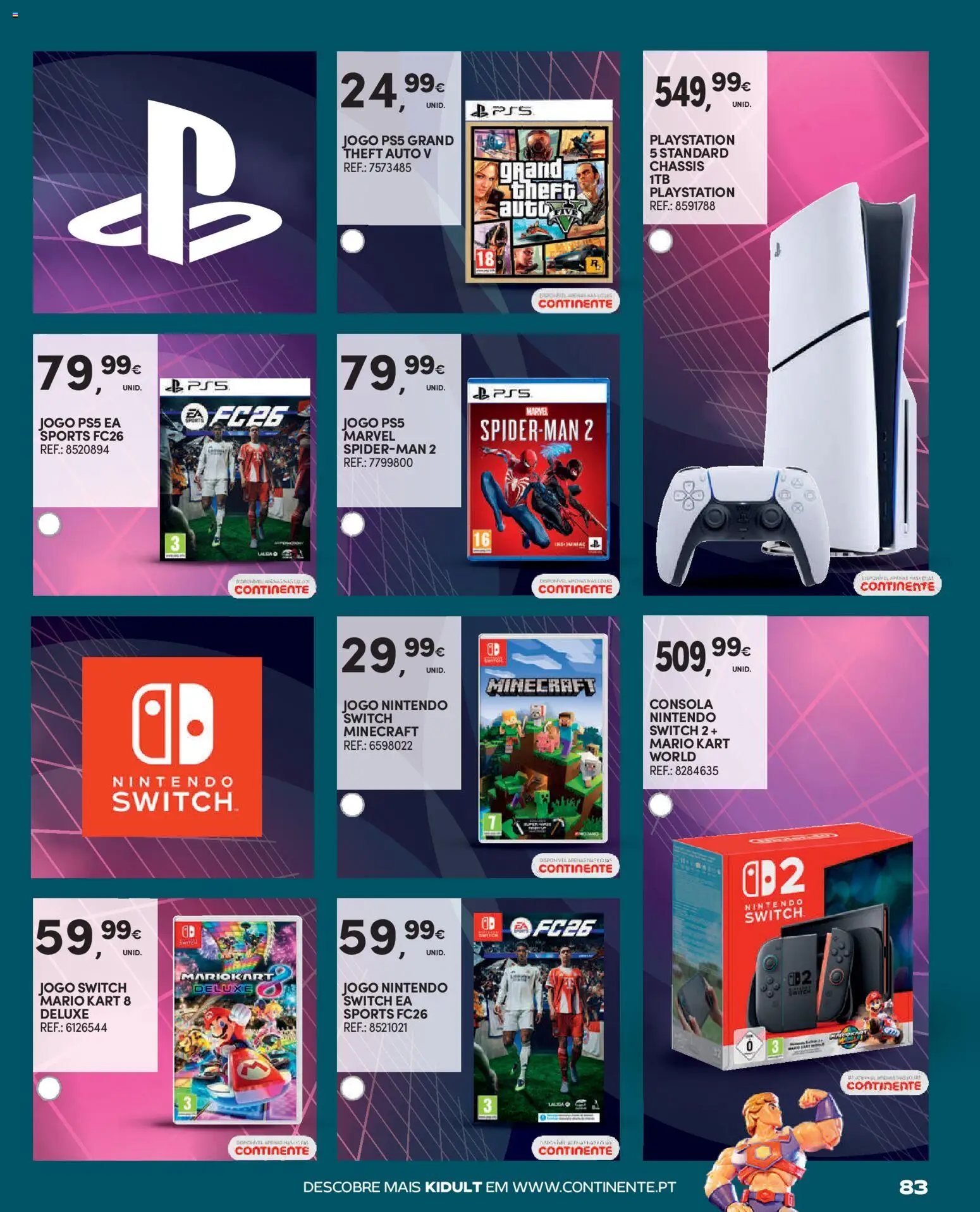 Continente - Brinquedos │ válido de 13.11.2025 | Página: 83 | Produtos: Playstation, Pá
