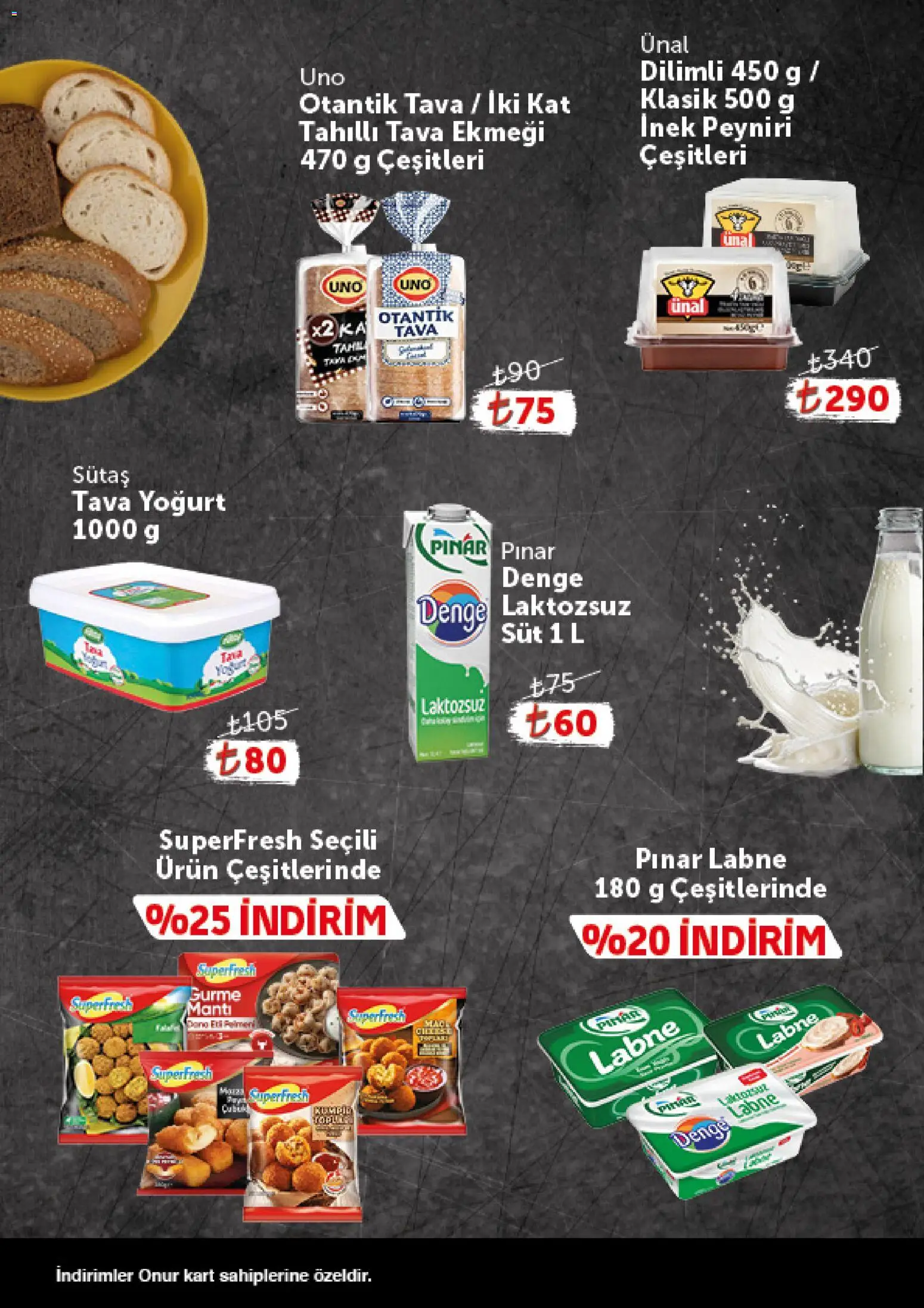 Onur Market - Katalog Gurme - 16.04.2026 tarihinden itibaren geçerlidir | Sayfa: 4 | Ürünler: Süt, Yoğurt