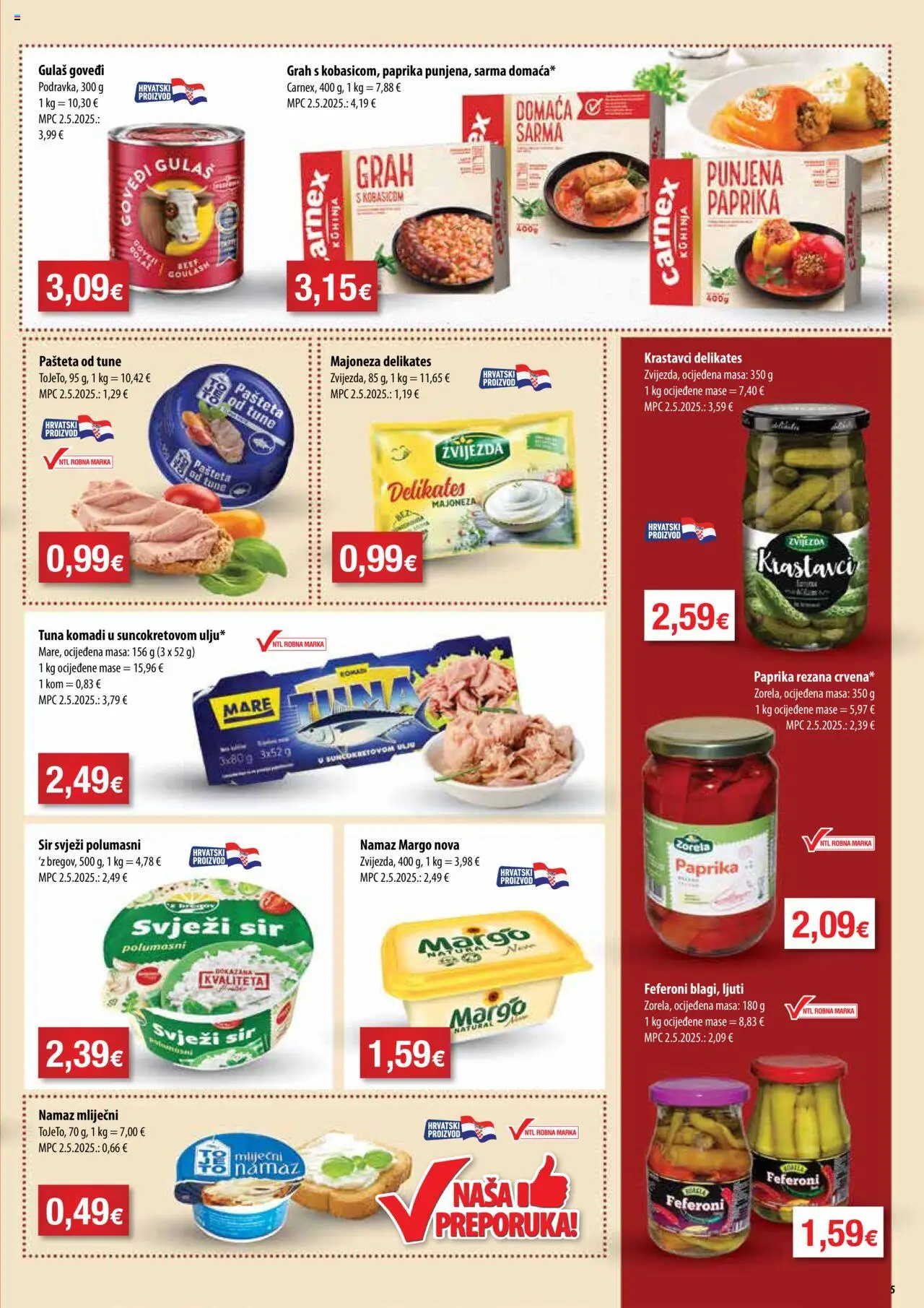 Boso katalog | vrijedi od 15.10.2025 | Stranica: 5 | Proizvodi: Grah, Pašteta, Majoneza, Namaz
