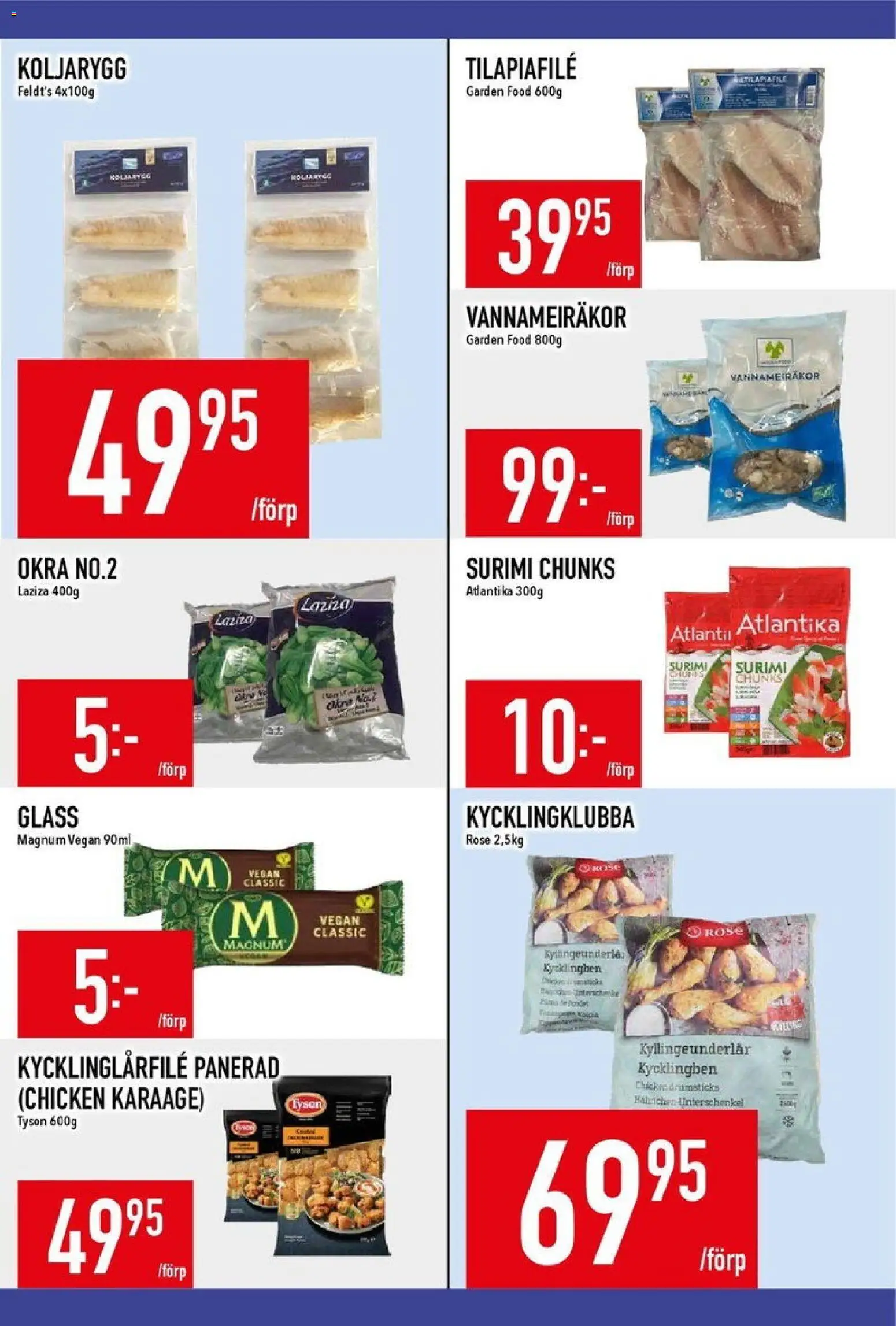 Matdax reklamblad aktuell från 02.02.2026 | Sida: 8 | Produkter: Kycklingklubba, Glass