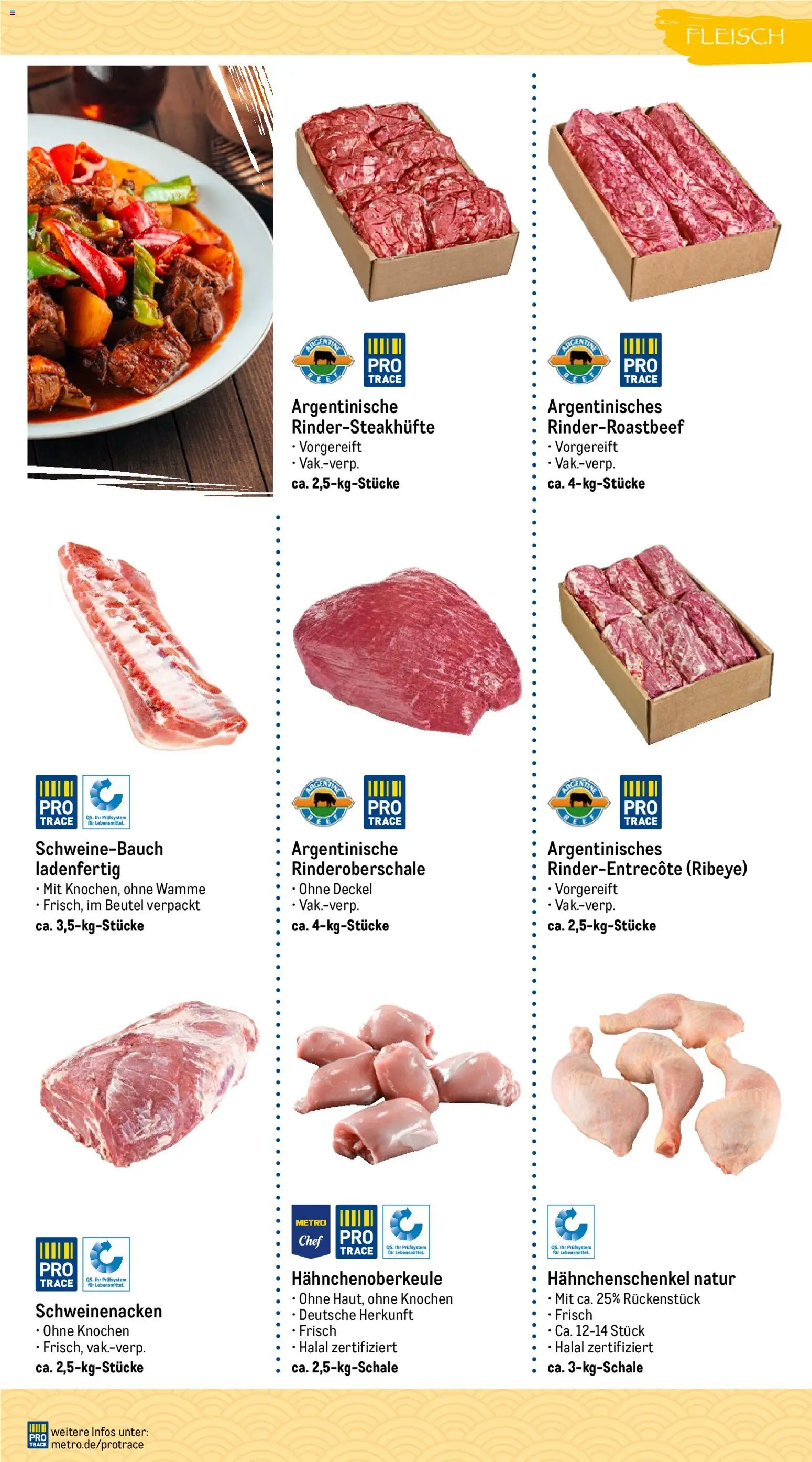 Metro Highlights Asiatische Gastronomie – gültig ab 01.01.2026 | Seite: 2 | Produkte: Hahnchenschenkel, Schweinebauch, Schweinenacken, Fleisch