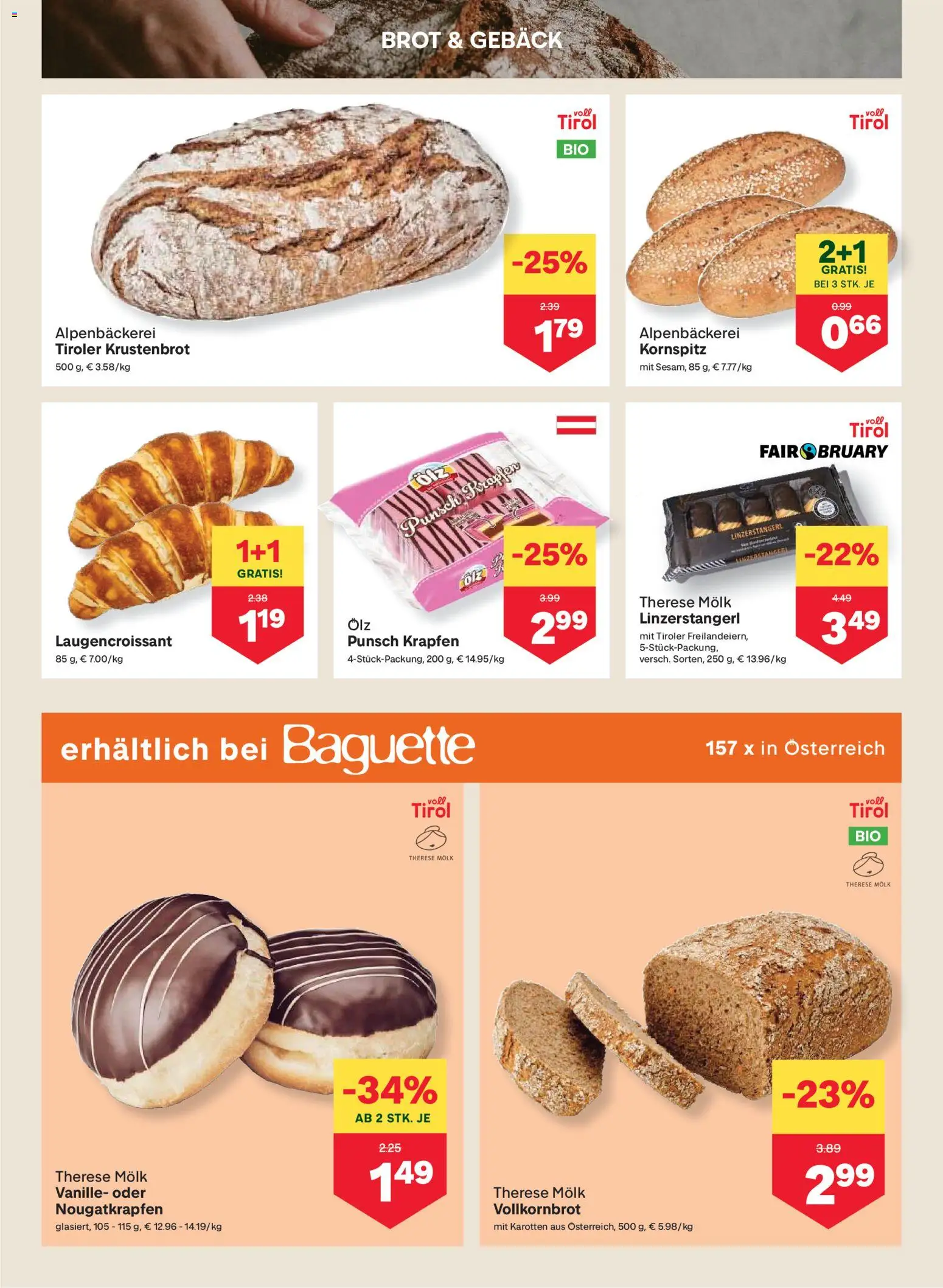 MPREIS Hohenems gültig ab 13.02.2026 | Seite: 4 | Produkte: Jääkaappipakastin, Brot