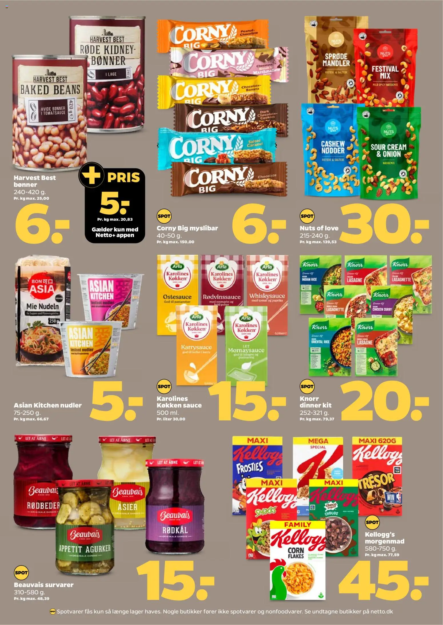 Netto tilbudsavis – gyldig fra 25.10.2025 | Side: 25 | Produkter: Nødder, Rødvinssauce, Peber, Hvide Bønner
