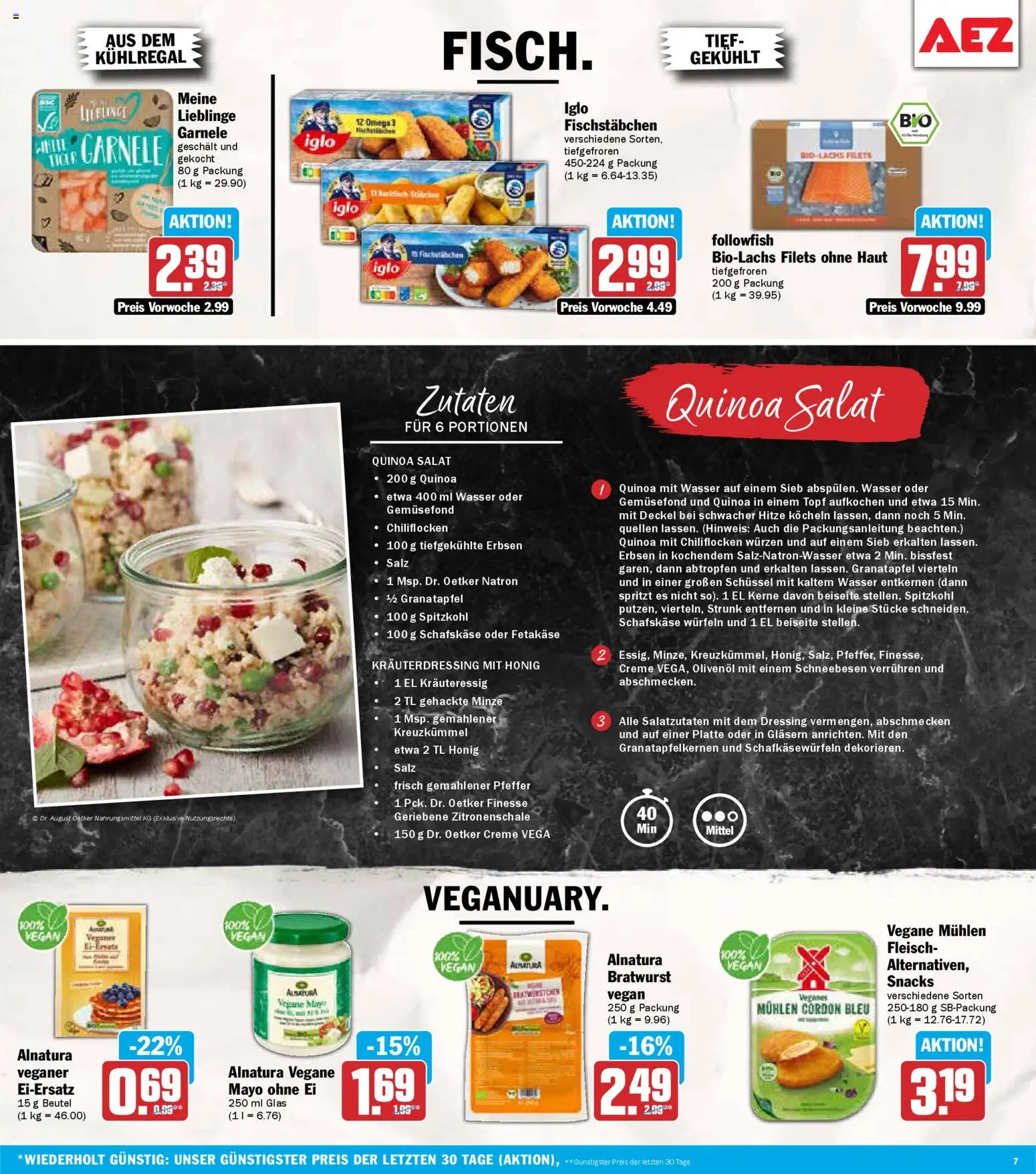 AEZ Prospekt 	 – gültig ab 19.01.2026 | Seite: 7 | Produkte: Granatapfel, Iglo, Dressing, Schafskase