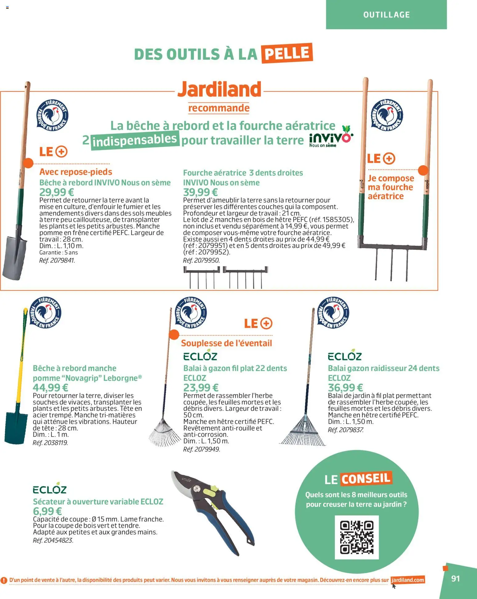{H1} | Page: 91 | Produits: Couches, Pomme, Gazon, Sécateur
