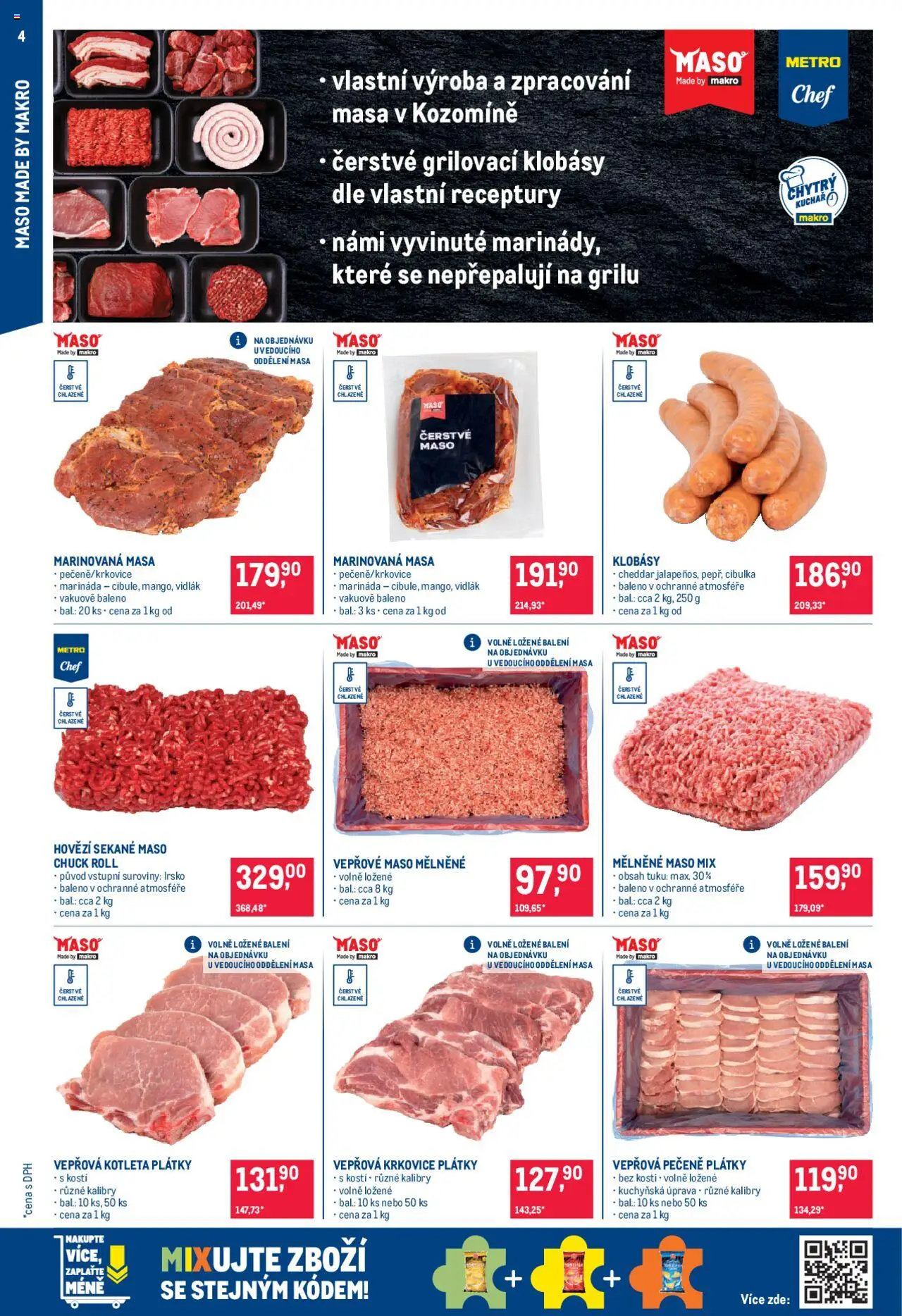 Makro leták - Street Food od 18.06.2025 | Strana: 4 | Produkty: Vepřové maso, Klobásy, Krkovice, Vepřová krkovice
