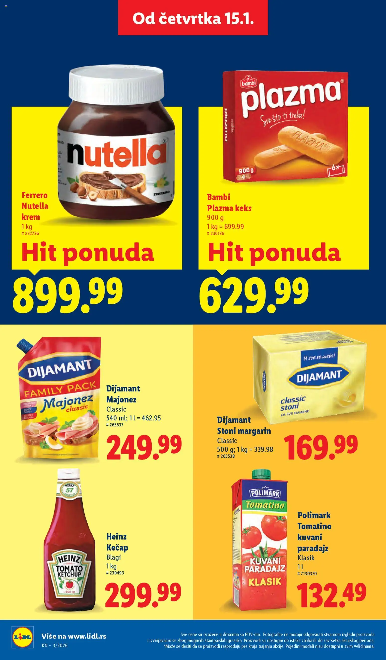 Lidl katalog - važi od 15.01.2026 | Strana: 30 | Proizvode: Majonez, Sto, Plazma, Heinz
