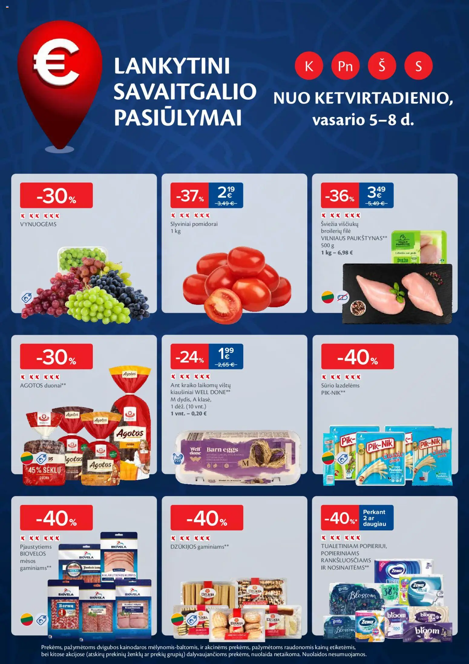 MAXIMA akcijos nuo 03.02.2026 | Puslapis: 48 | Prekių: Viščiukų, Kiaušiniai, Kumpis, Pomidorai