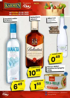 KARMEN CBA maloobchod - náhľad platný od 21.08.2025