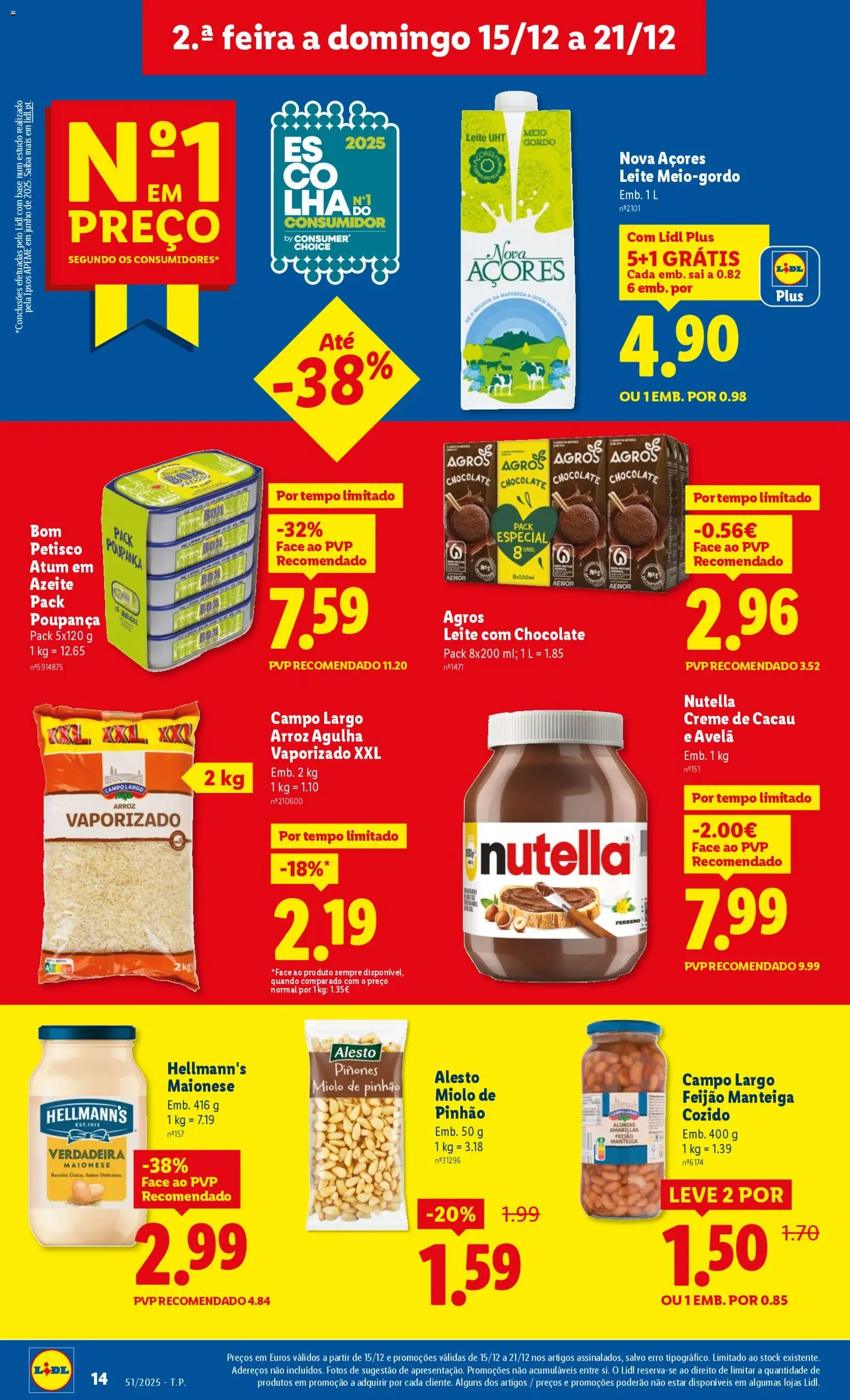 Lidl folheto │ válido de 15.12.2025 | Página: 14 | Produtos: Base, Chocolate, Maionese, Arroz