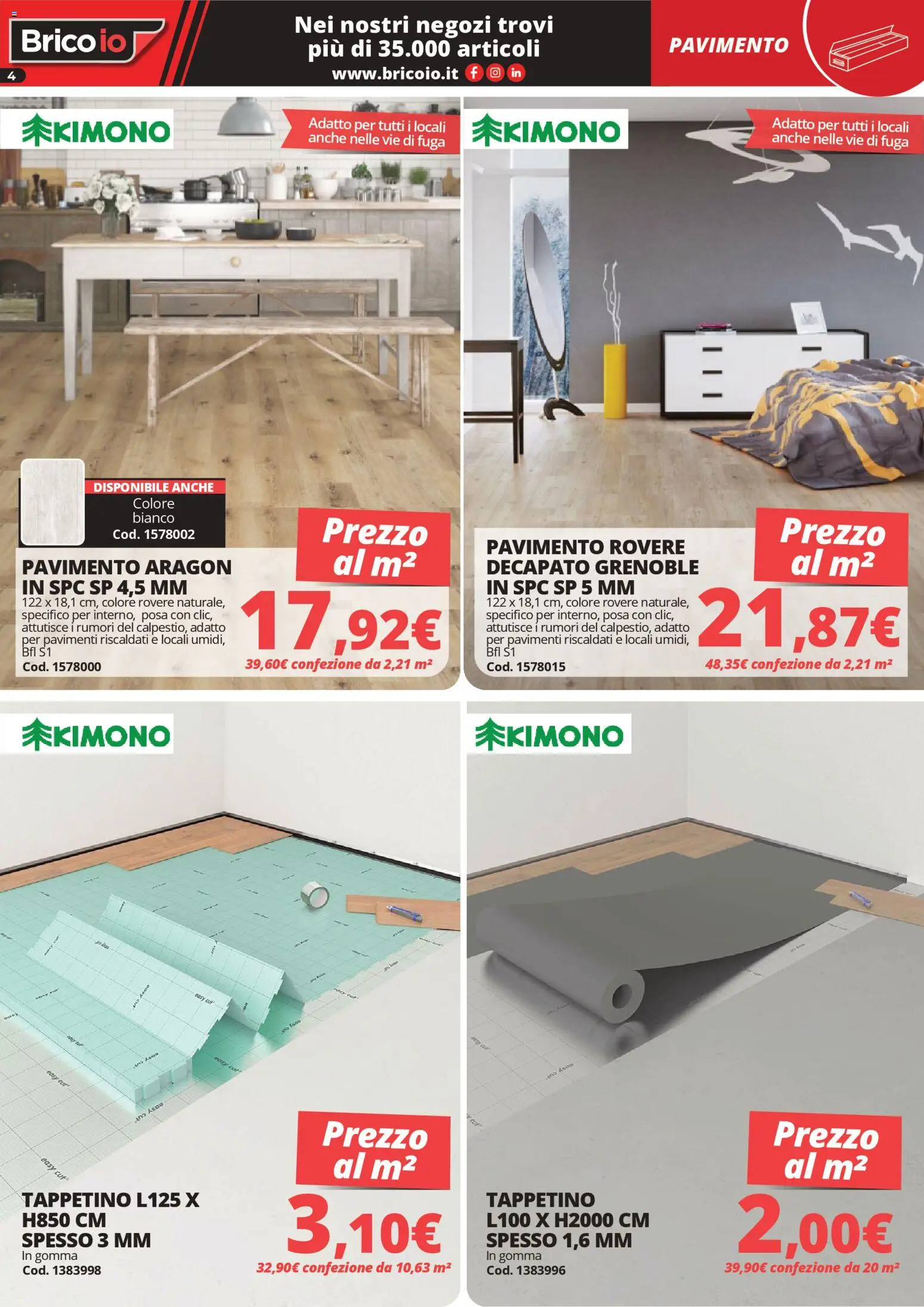 Volantino Brico io del 15.04.2026 | Pagina: 4 | Prodotti: Pavimento