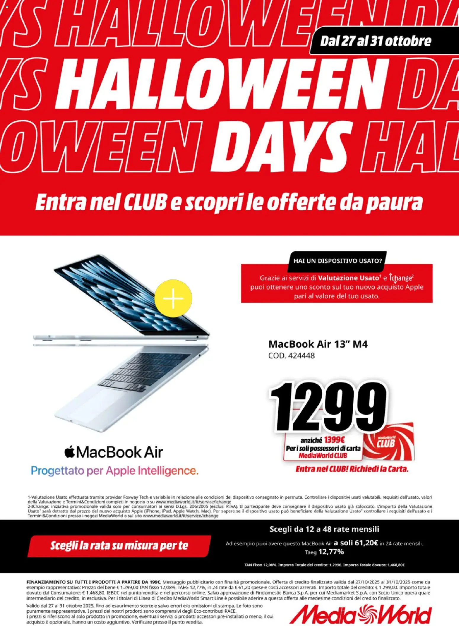 Volantino Media World del 27.10.2025 | Pagina: 10 | Prodotti: Macbook air, Tè, Macbook