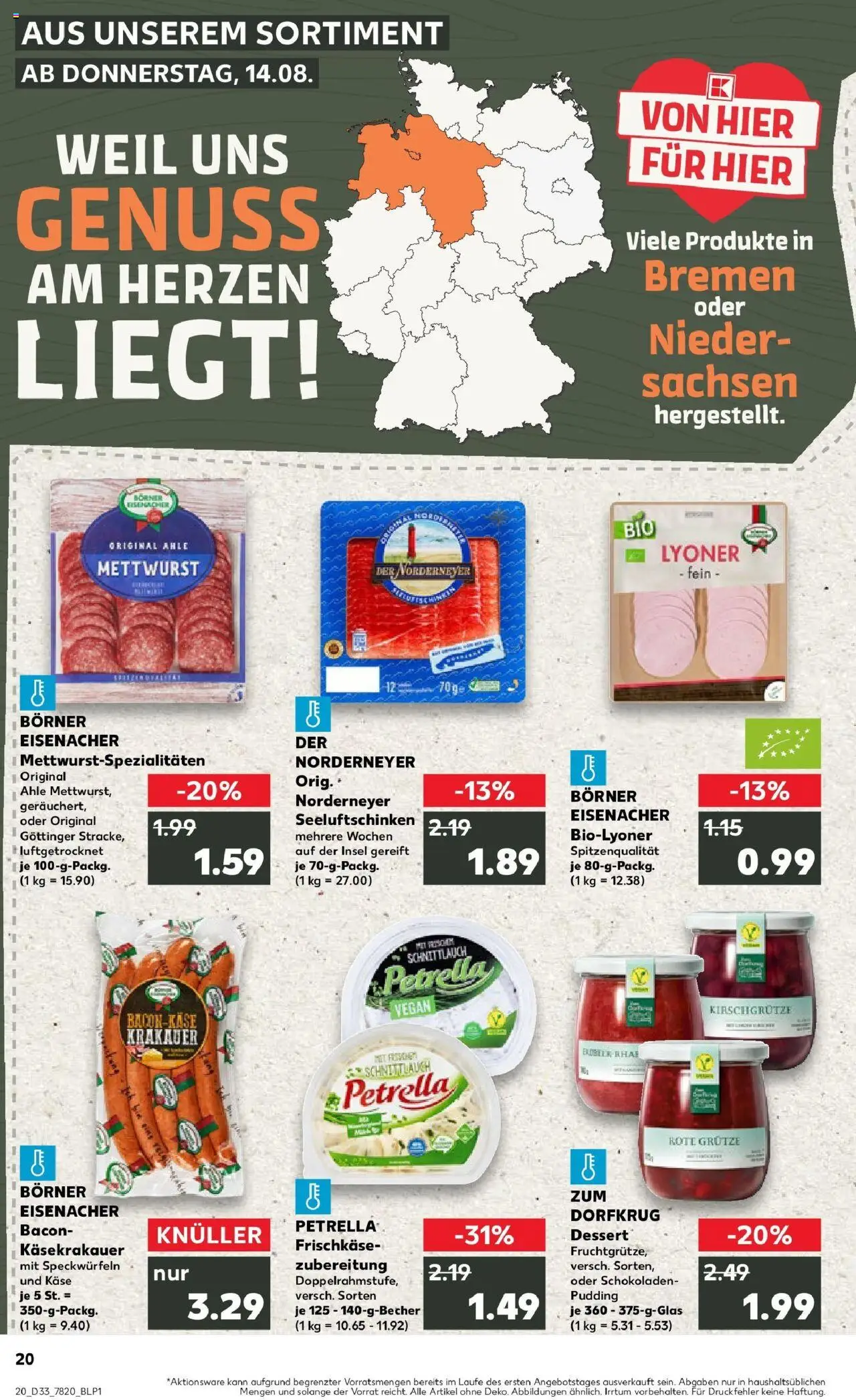 Kaufland prospekt Barsinghausen	 - gültig ab dem 18.08.2025 | Seite: 41 | Produkte: Käse, Pudding, Frischkase