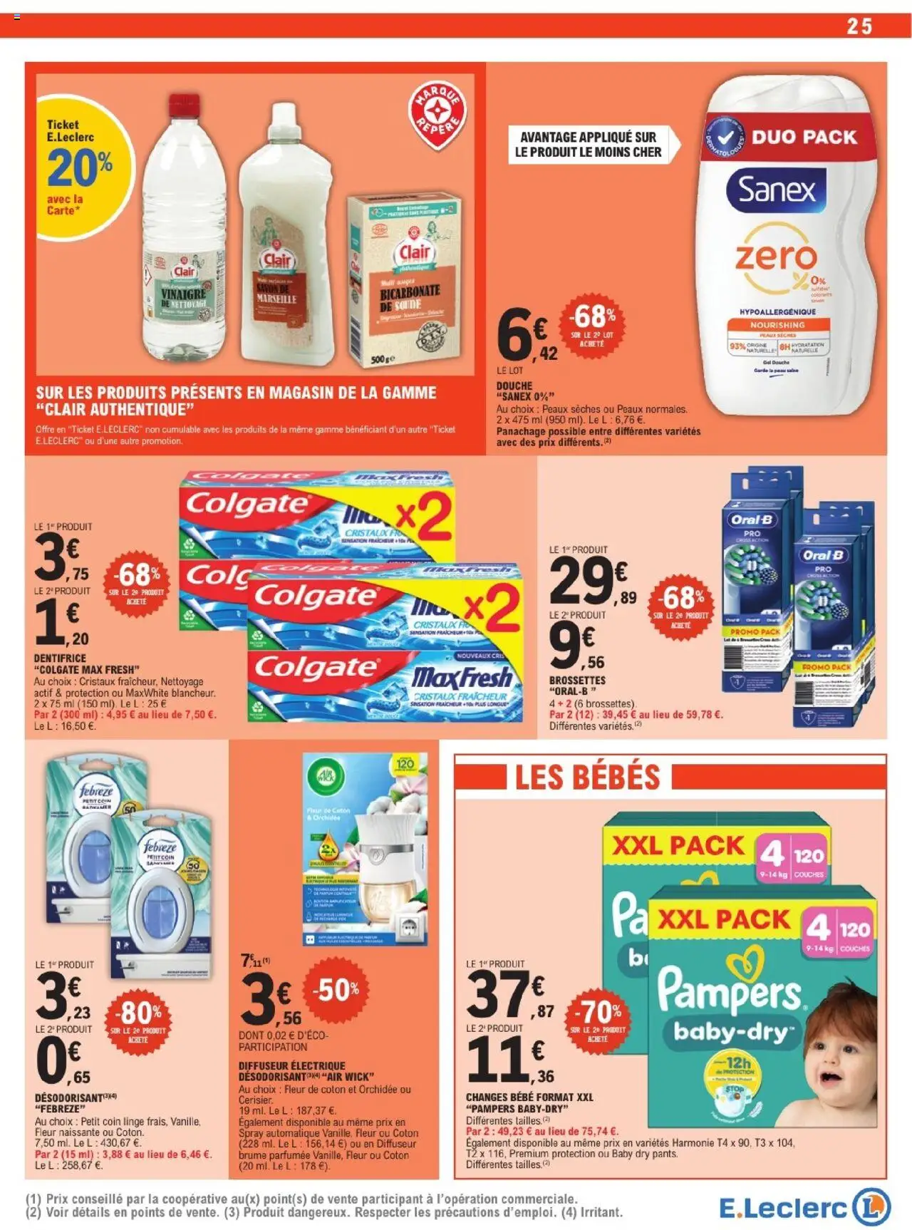  | Page: 25 | Produits: Pampers, Savon de marseille, Gel douche, Vinaigre